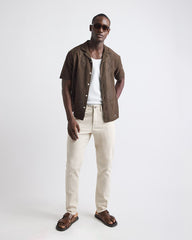 Short-Sleeve Lace Shirt with Camp Collar rw&co Special Promo Price