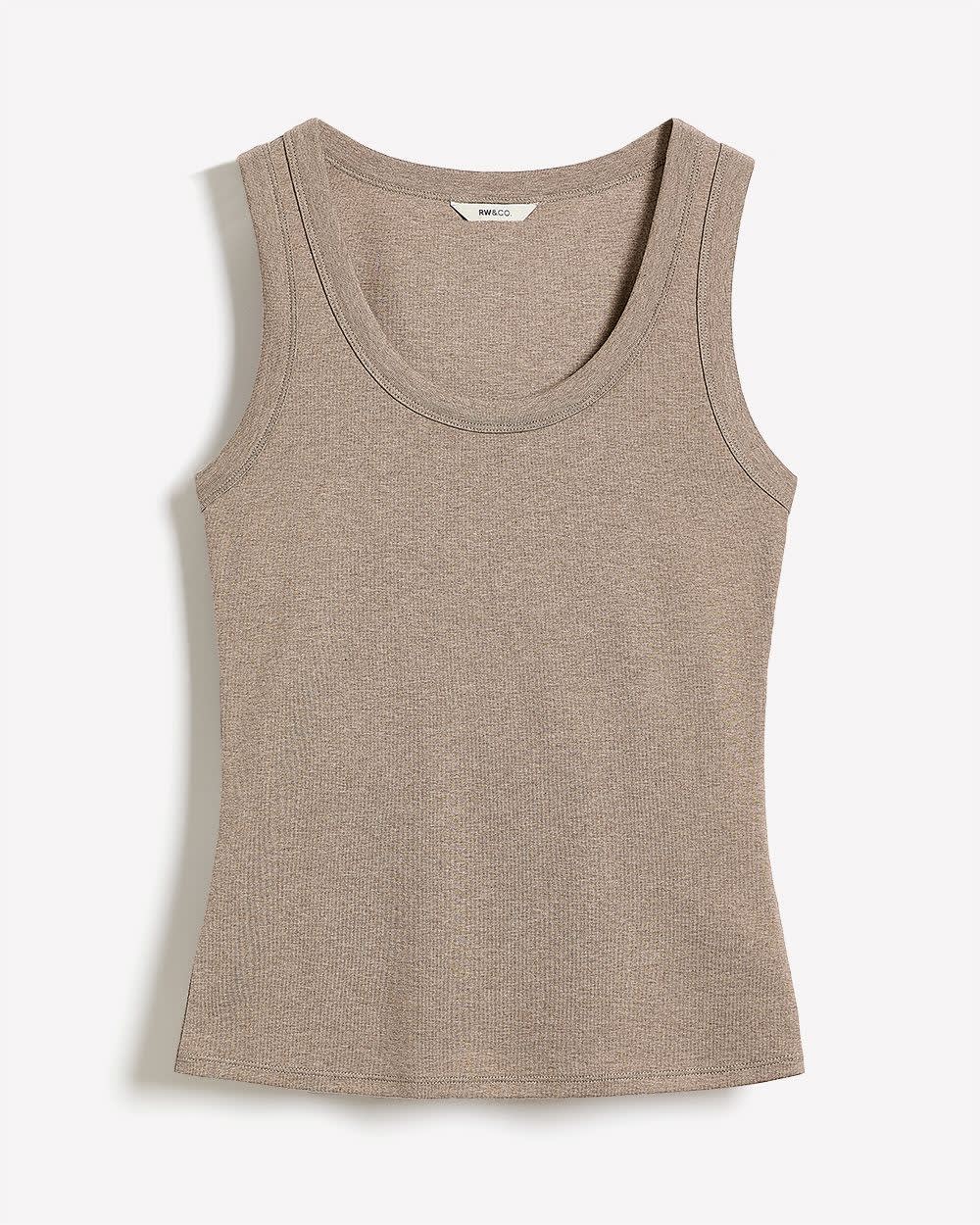 Scoop-Neck Cami with Wide Straps rw&co Limited Time Discount