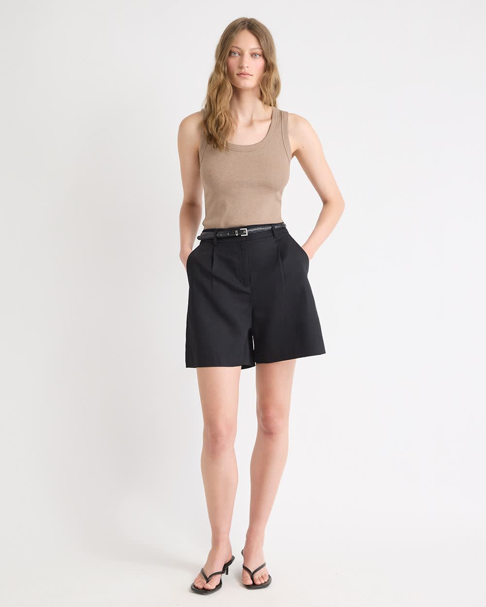 Scoop-Neck Cami with Wide Straps rw&co Limited Time Discount