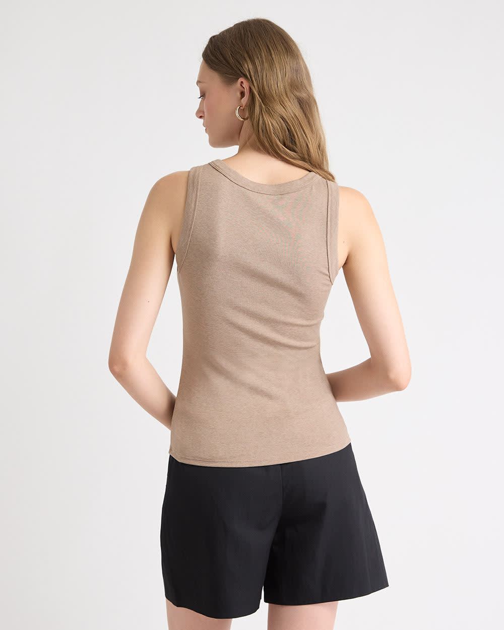 Scoop-Neck Cami with Wide Straps rw&co Limited Time Discount
