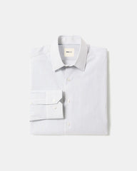 White Tailored Fit Dress Shirt with Blue Stripes rw&co Exclusive Sale Price