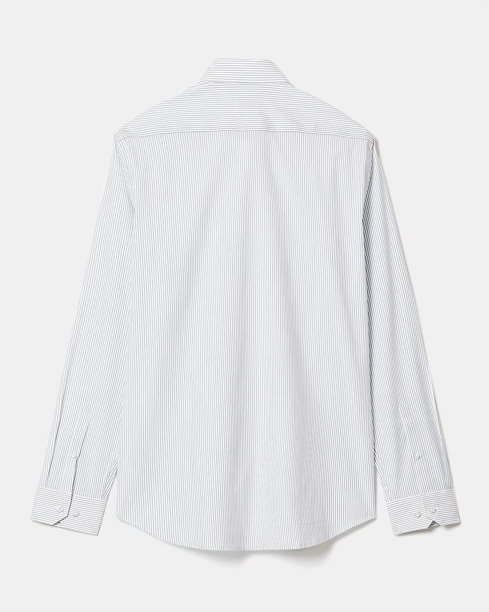 White Tailored Fit Dress Shirt with Blue Stripes rw&co Exclusive Sale Price