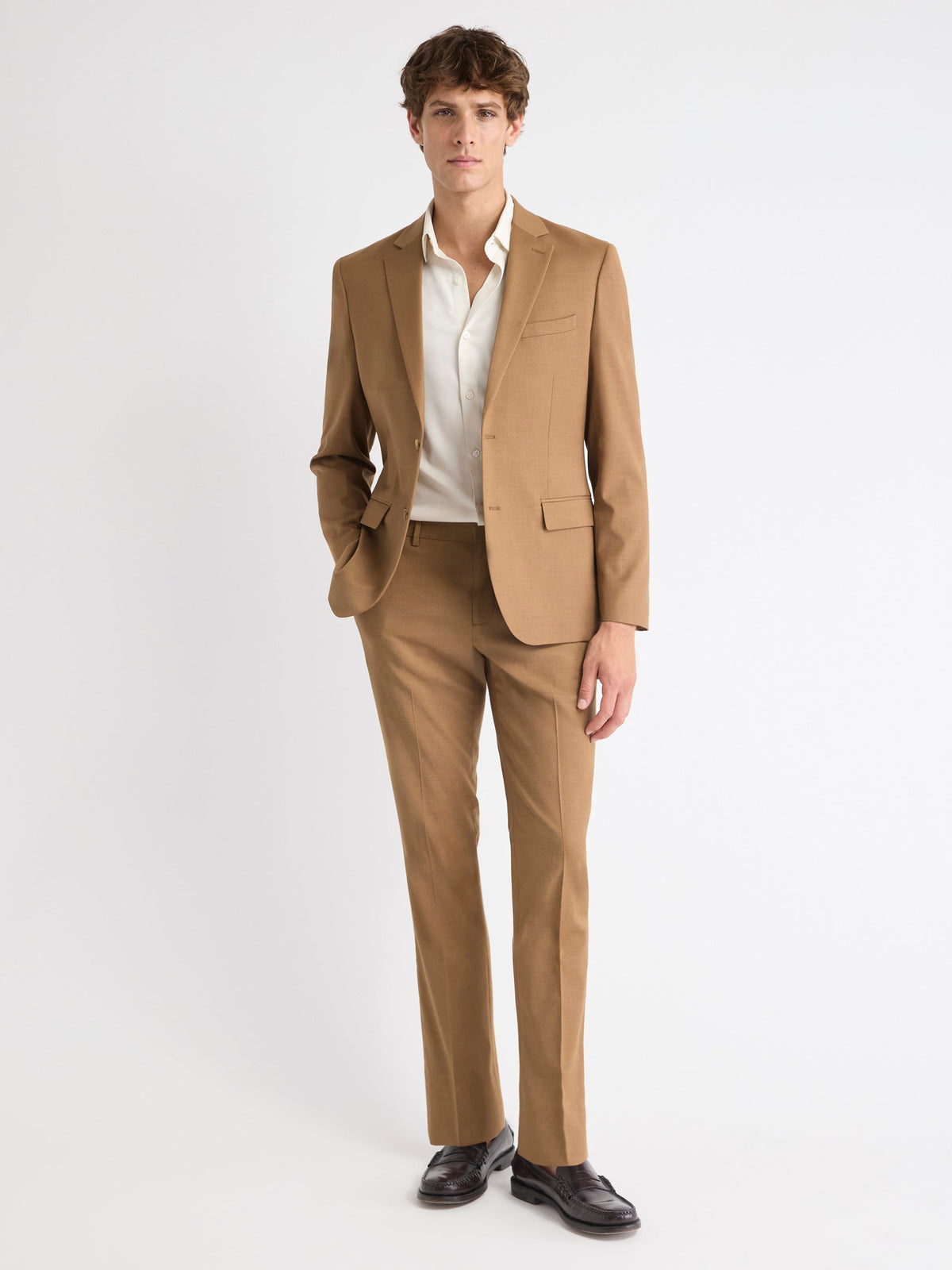 Slim Fit Golden Brown Suit Pant rw&co Special Promo Price