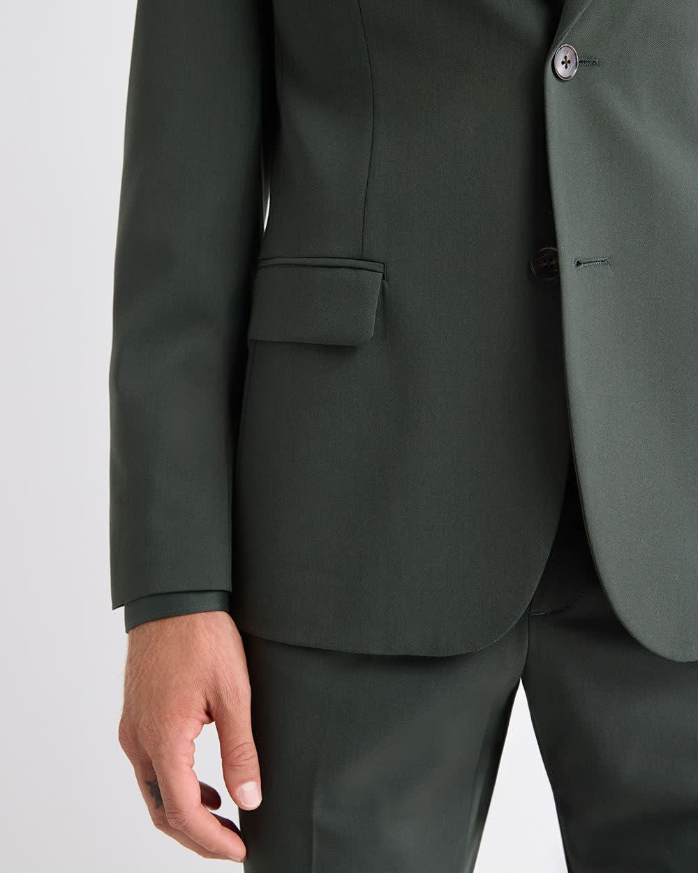 Slim Fit Dark Green Suit Blazer rw&co Great Value Deal