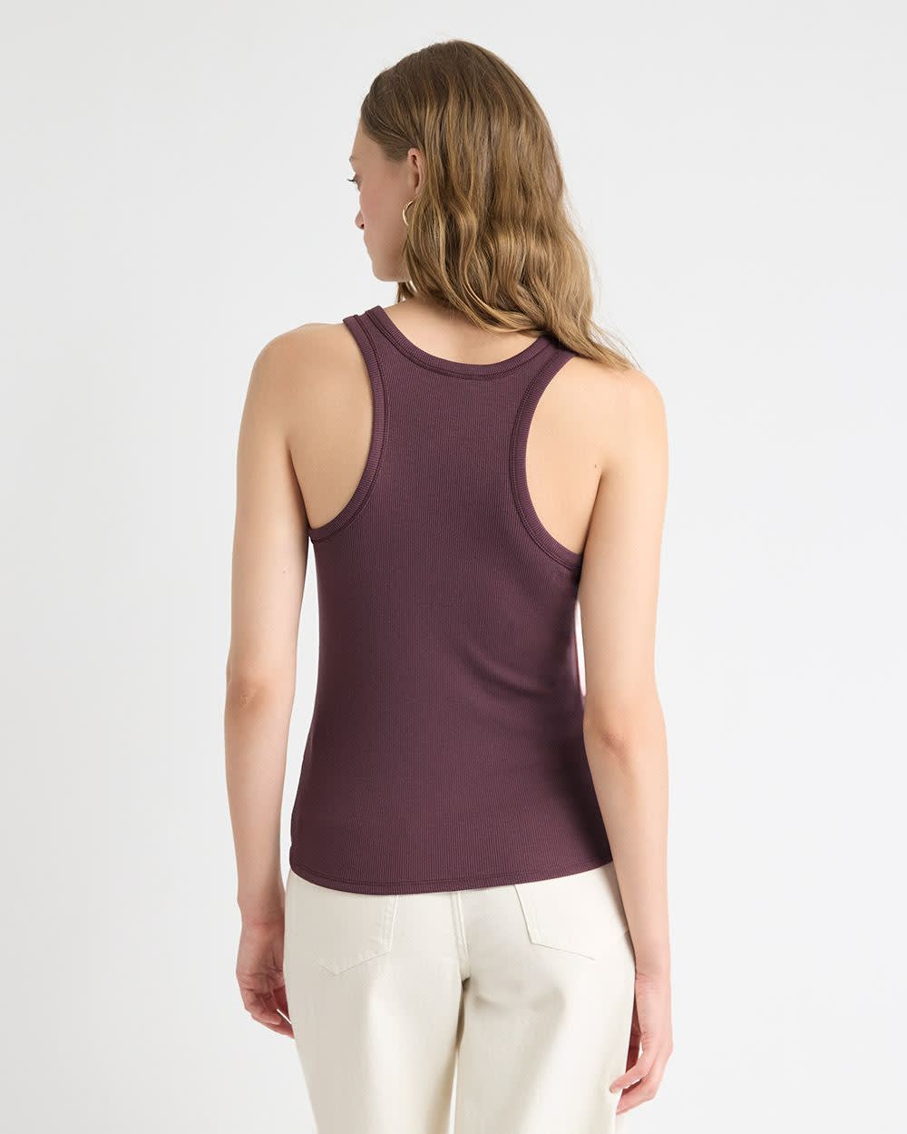 Crew-Neck Racerback Fitted Tank rw&co Exclusive Sale Price