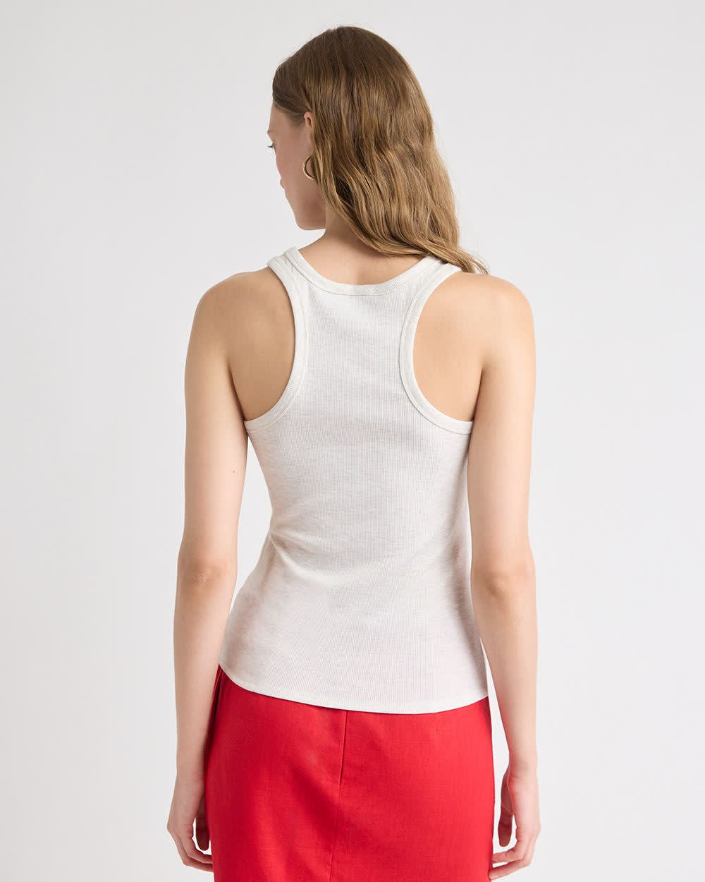 Crew-Neck Racerback Fitted Tank rw&co Exclusive Sale Price