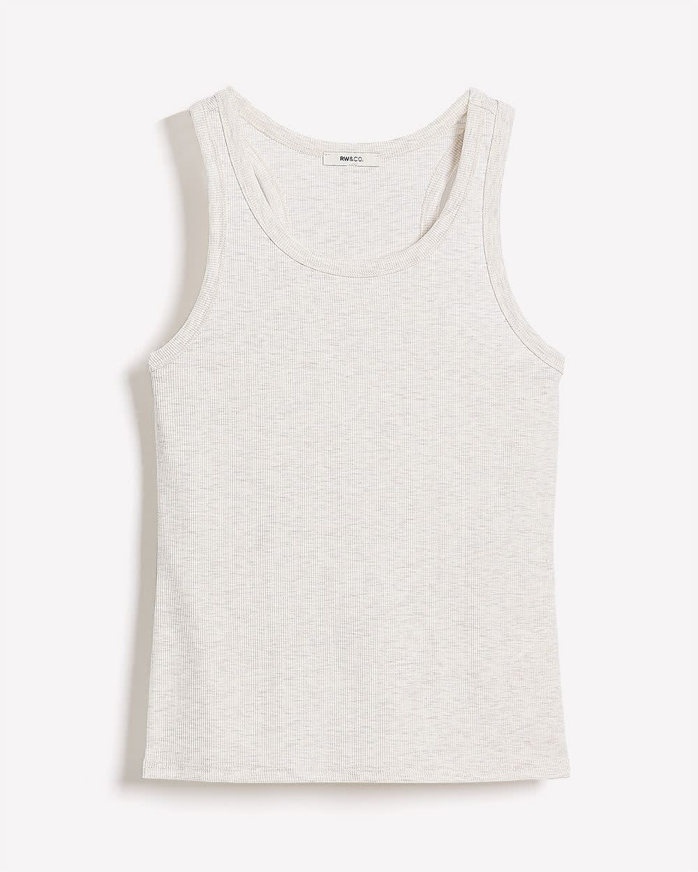 Crew-Neck Racerback Fitted Tank rw&co Exclusive Sale Price
