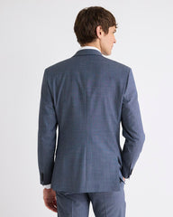 Slim-Fit Wool Check Suit Blazer rw&co Limited Time Discount