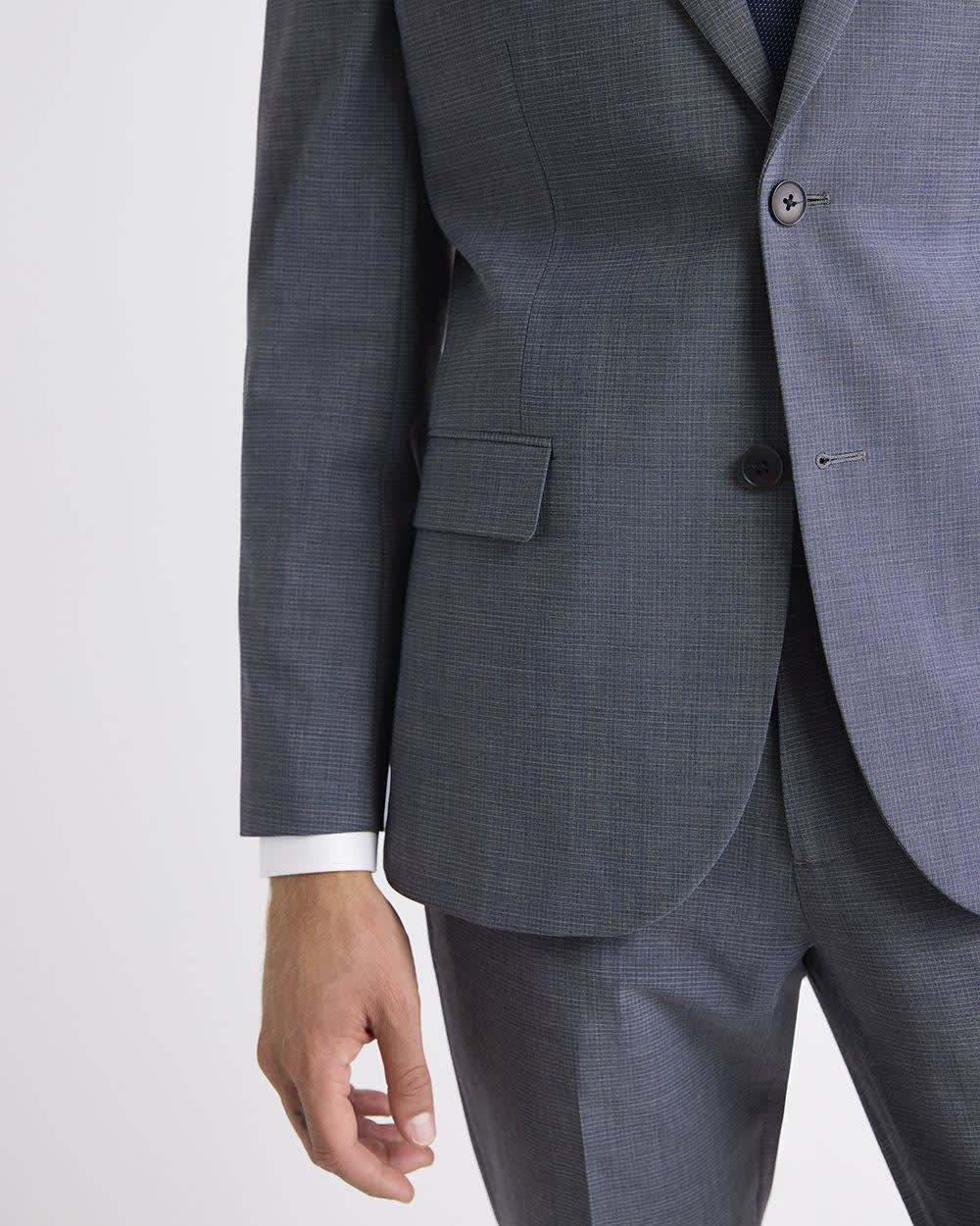 Slim-Fit Wool Check Suit Blazer rw&co Limited Time Discount