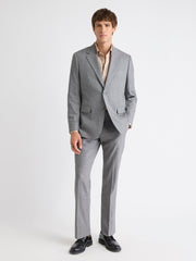 Tailored-Fit Grey Hopsack Suit Blazer rw&co Exclusive Sale Price