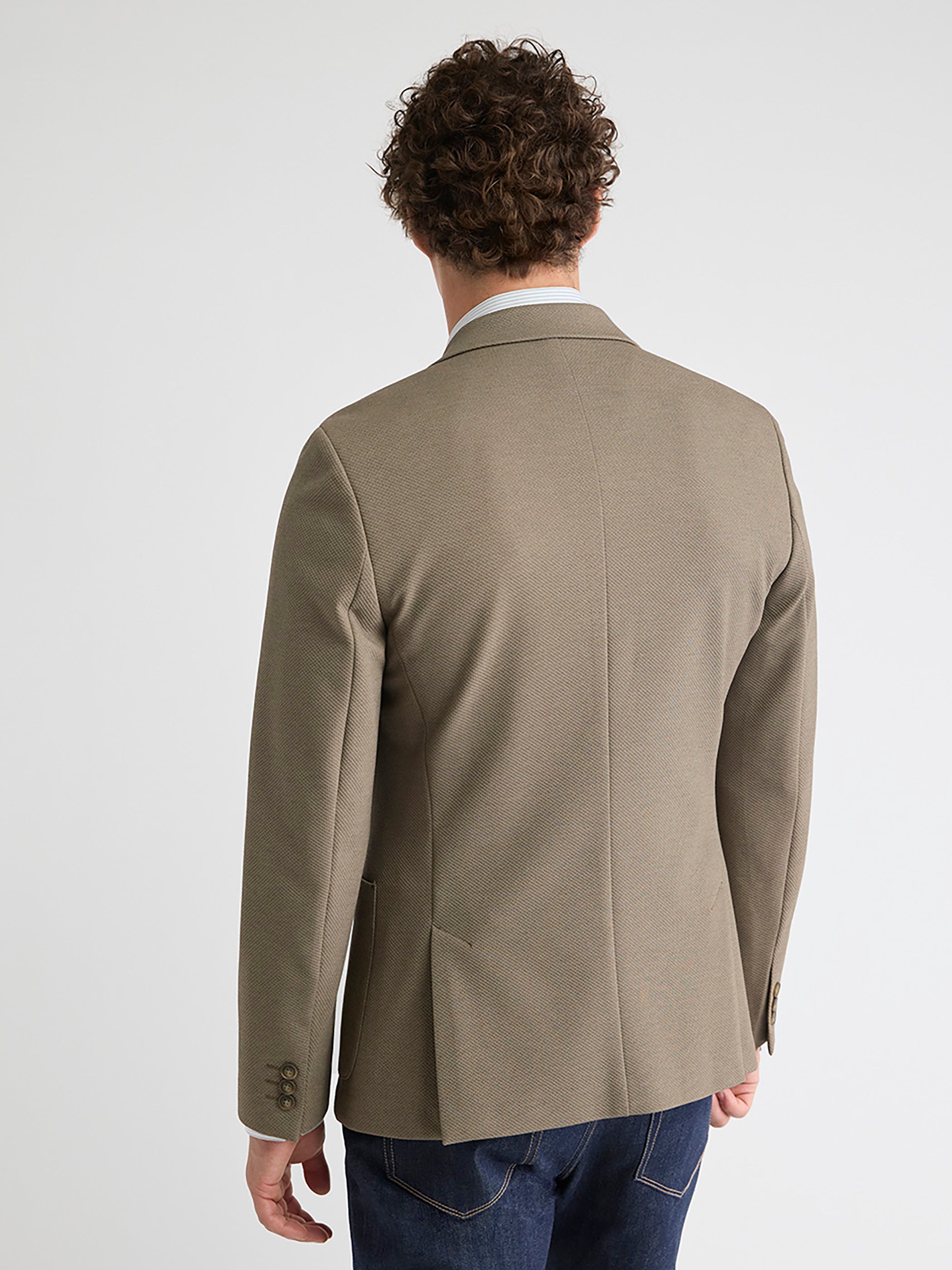 Slim-Fit Textured Knit Blazer rw&co Special Offer