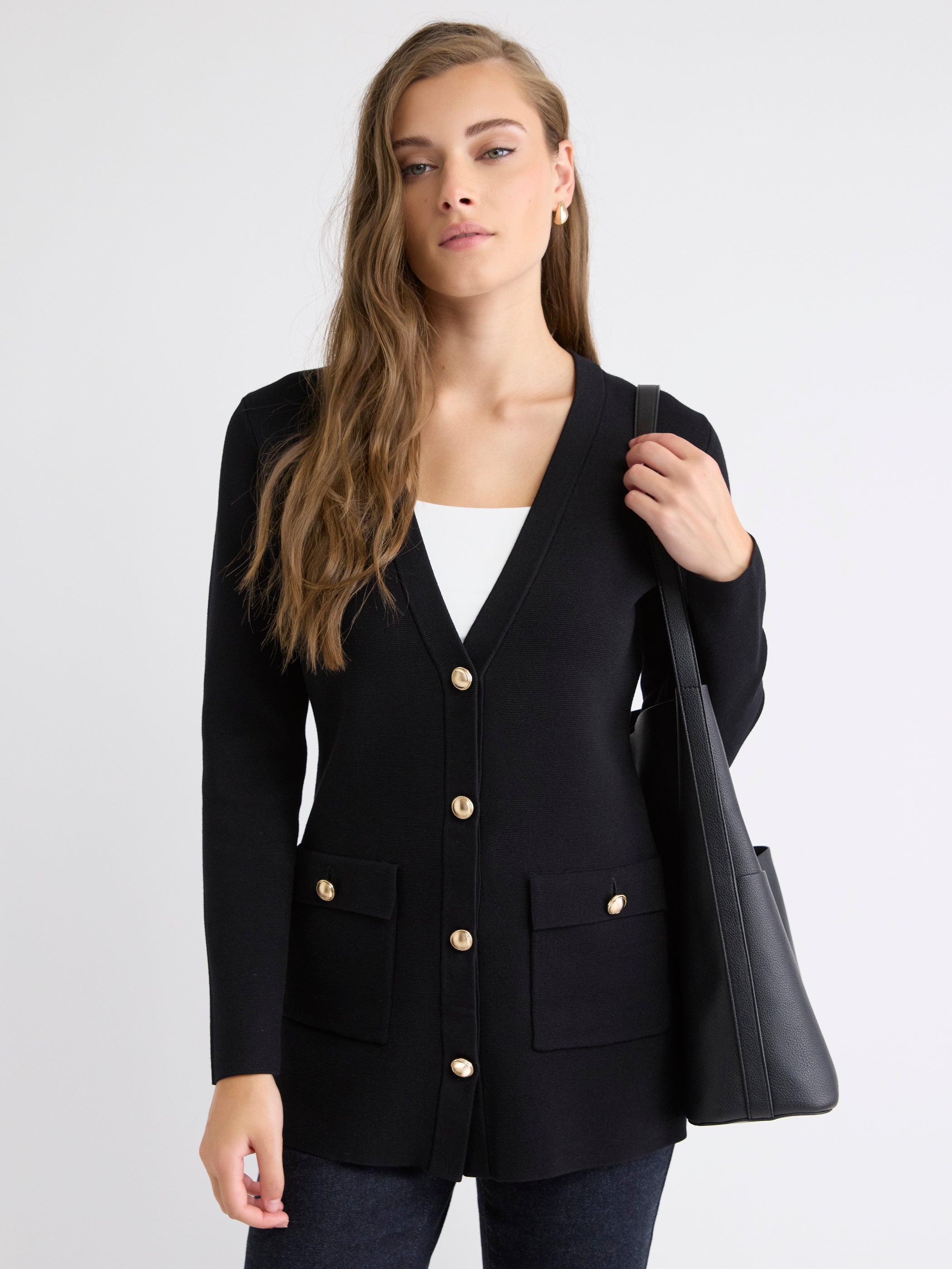 Long-Sleeve Long Cardigan rw&co Special Offer