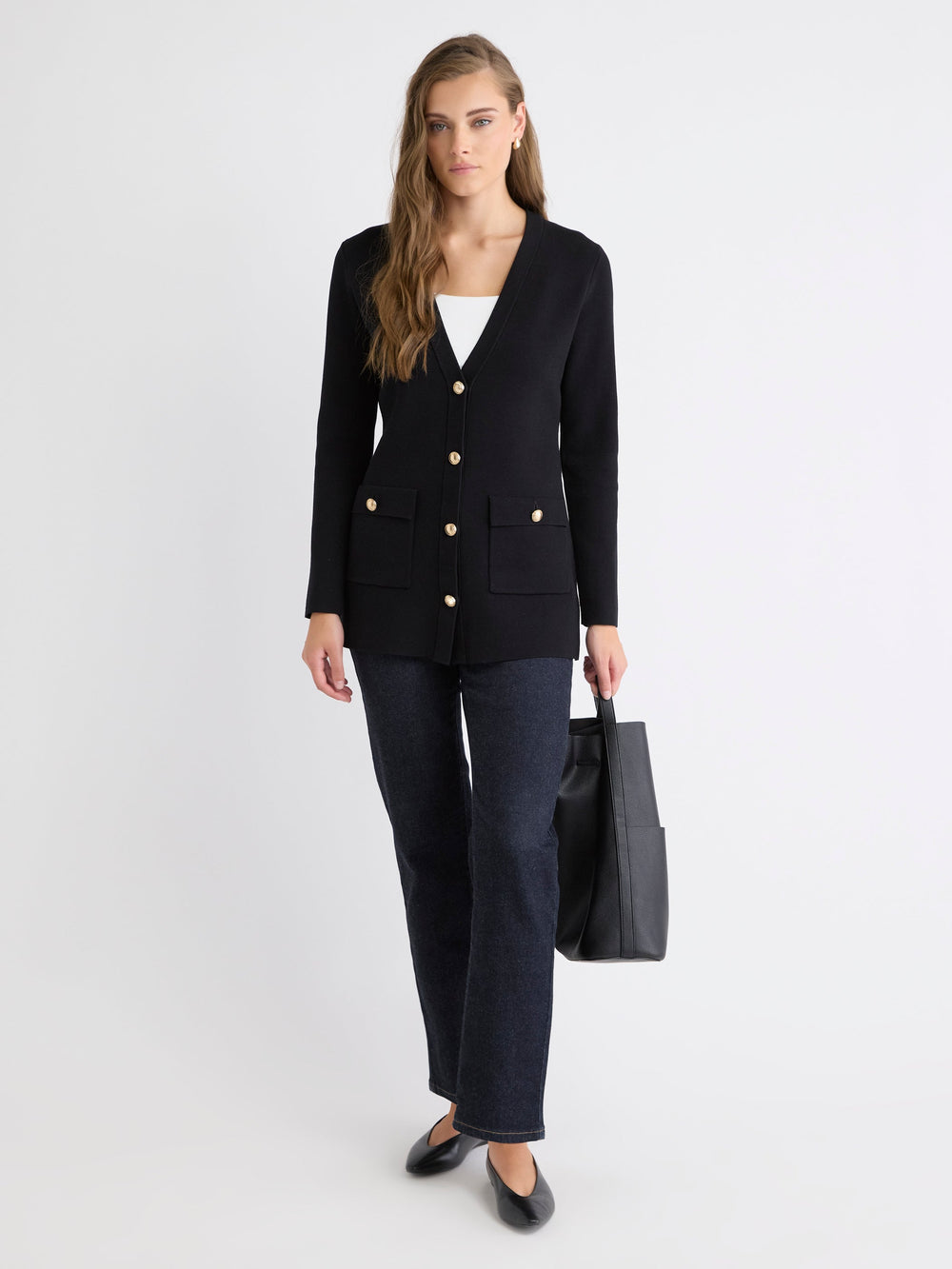 Long-Sleeve Long Cardigan rw&co Special Offer