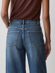 Medium-Wash High-Rise Ultra-Wide-Leg Jeans rw&co Great Value Deal