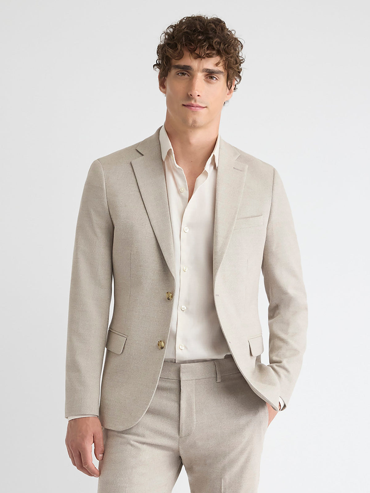 Slim Fit Brushed Twill Blazer rw&co Exclusive Sale Price