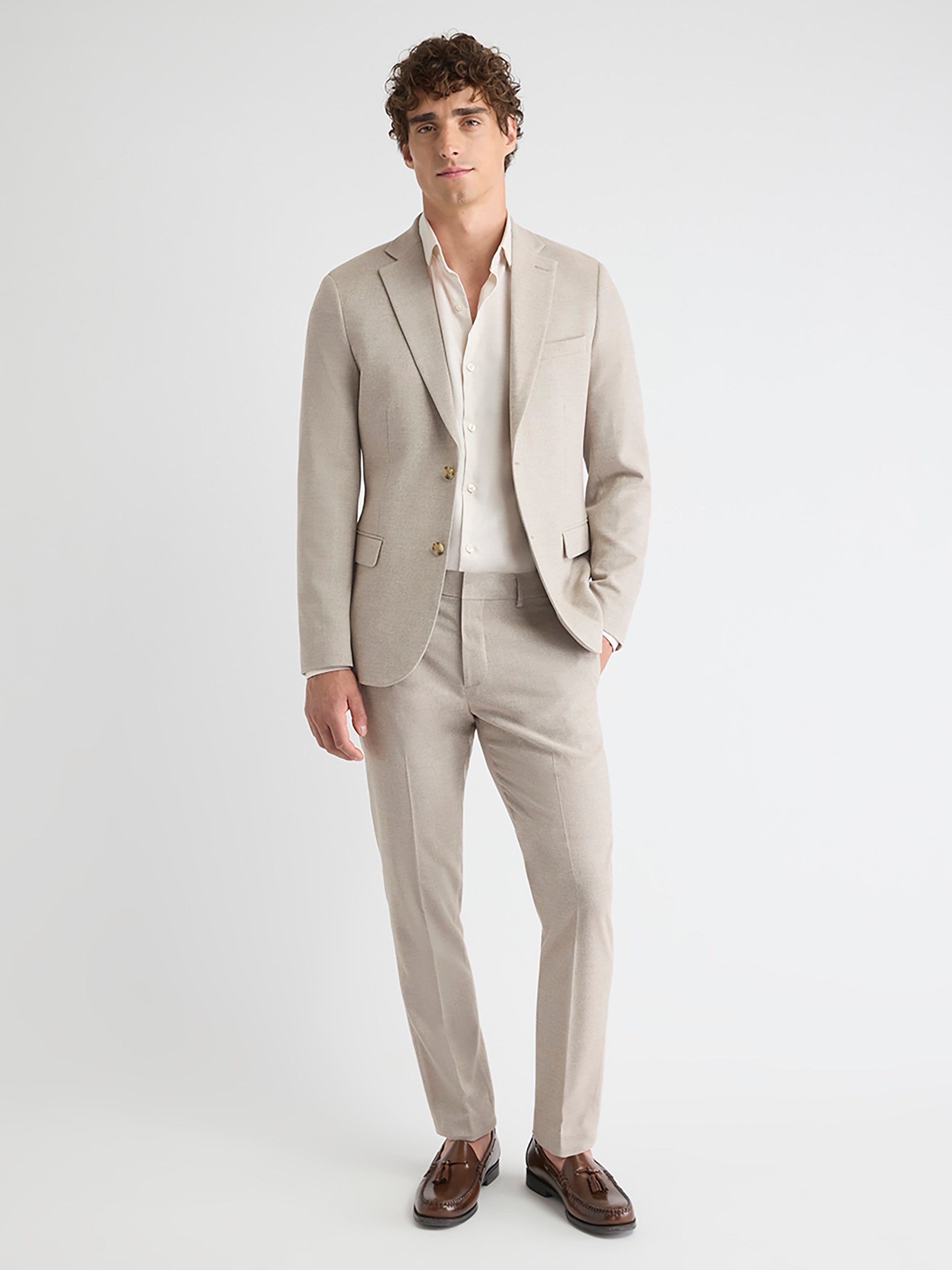 Slim Fit Brushed Twill Blazer rw&co Exclusive Sale Price