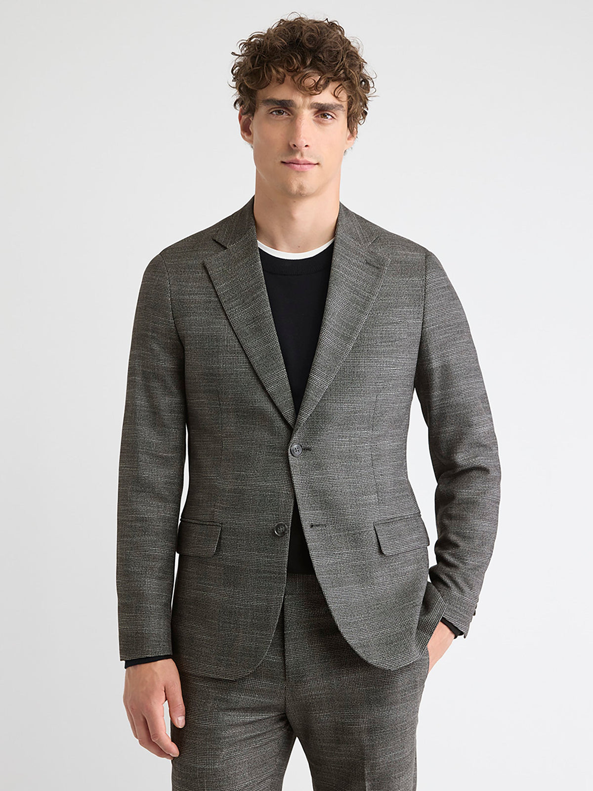 Slim Fit Charcoal Checkered Suit Blazer rw&co Exclusive Sale Price