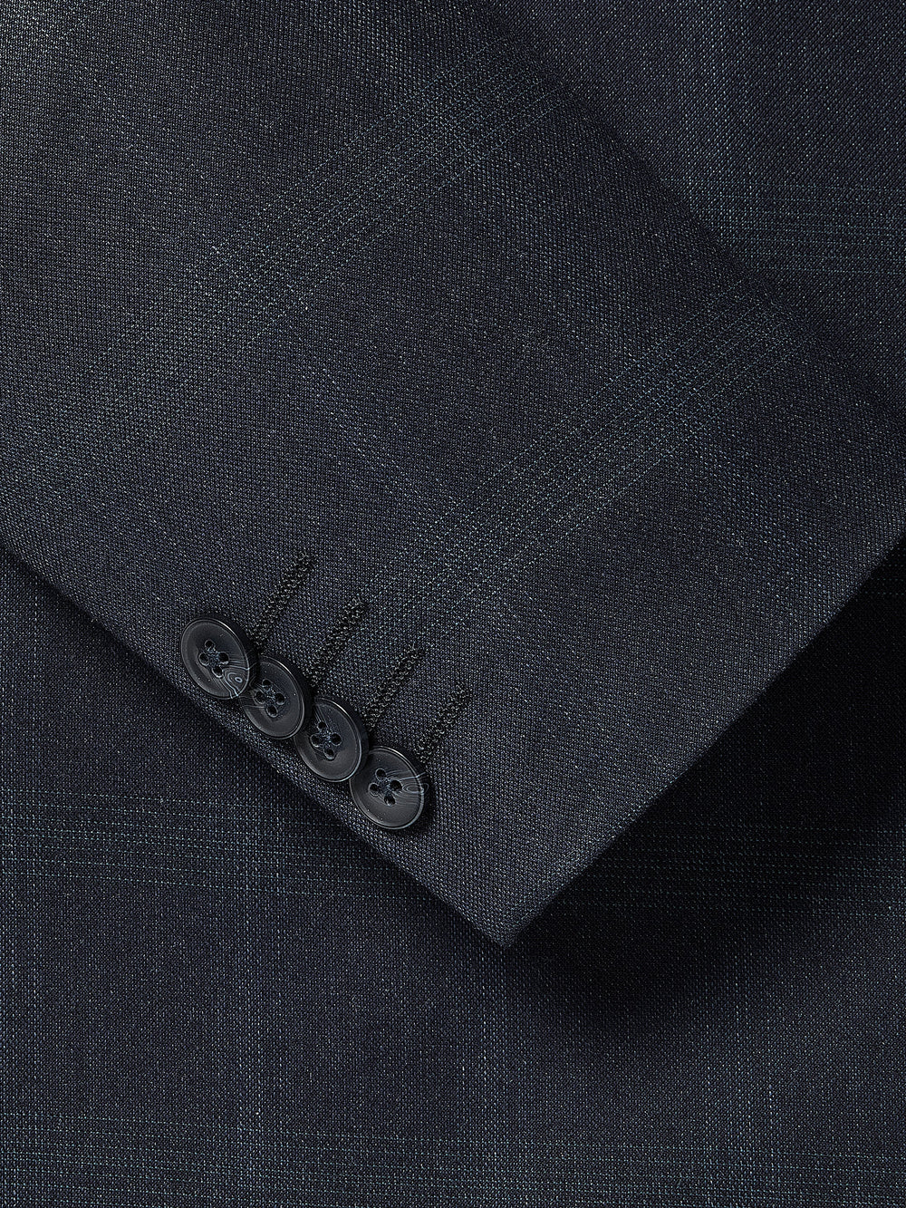 Tailored Fit Navy Checkered Suit Blazer rw&co Special Offer