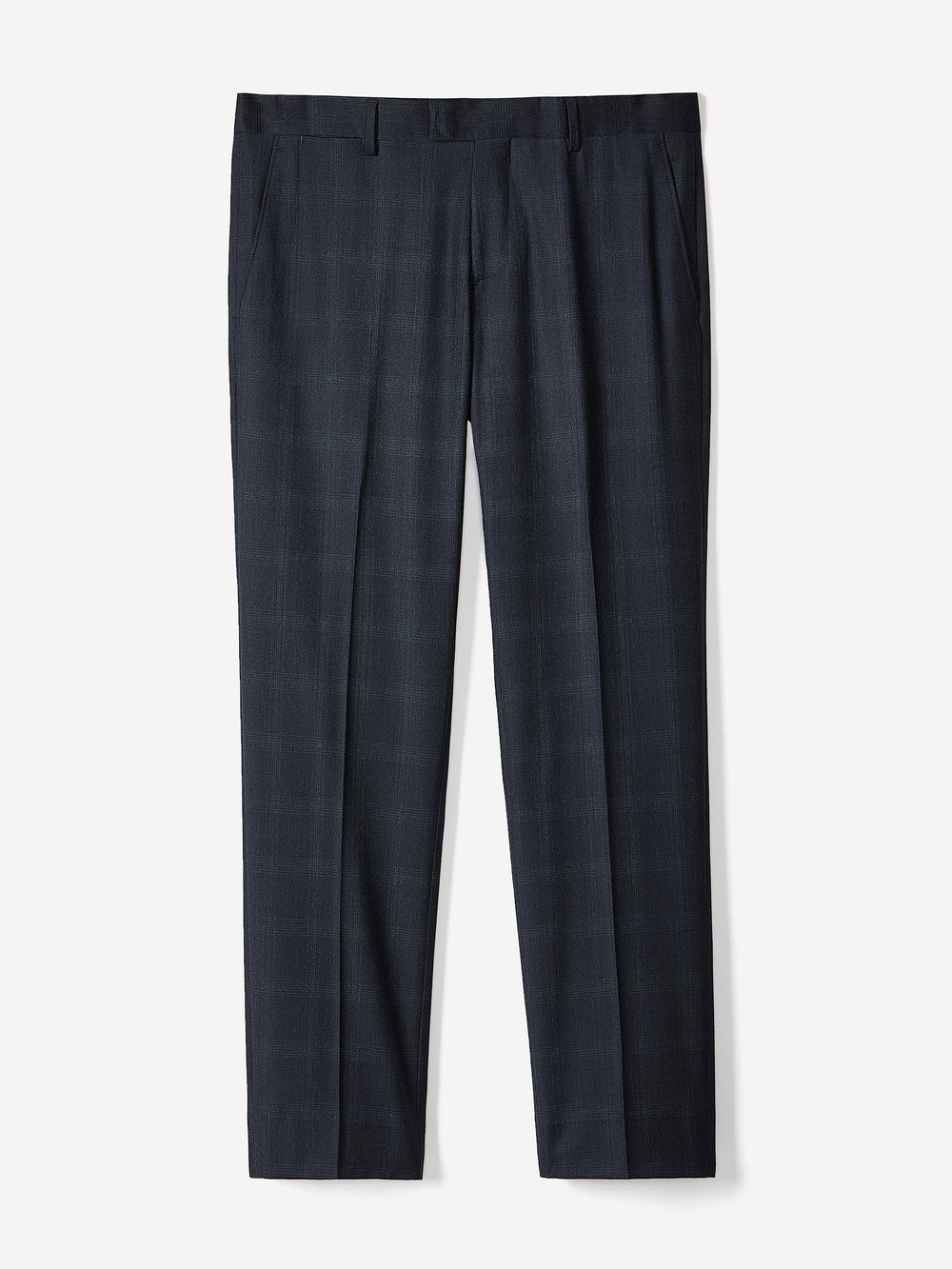 Tailored Fit Navy Checkered Suit Pant rw&co Special Offer