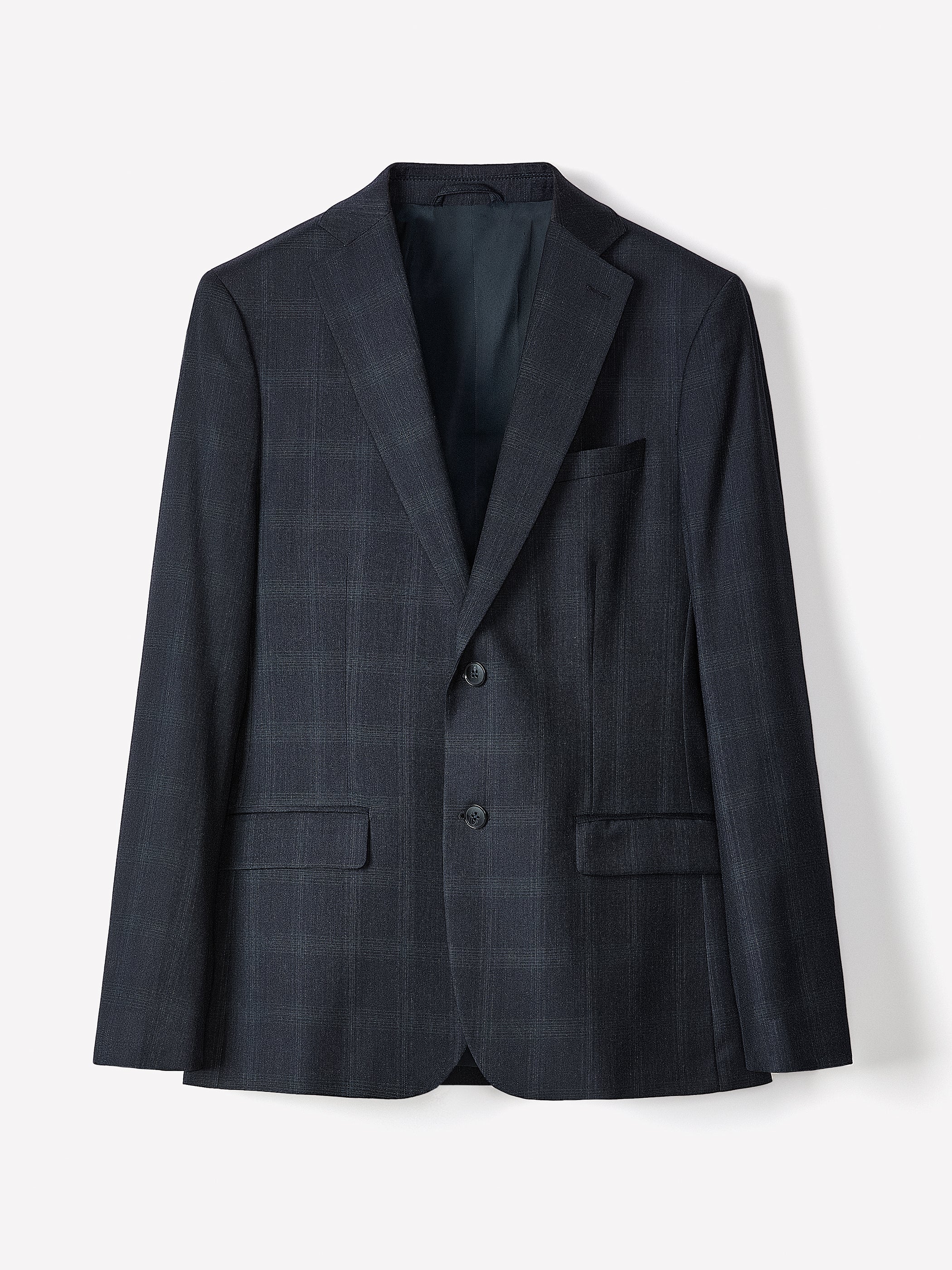 Slim Fit Navy Checkered Suit Blazer rw&co Special Promo Price