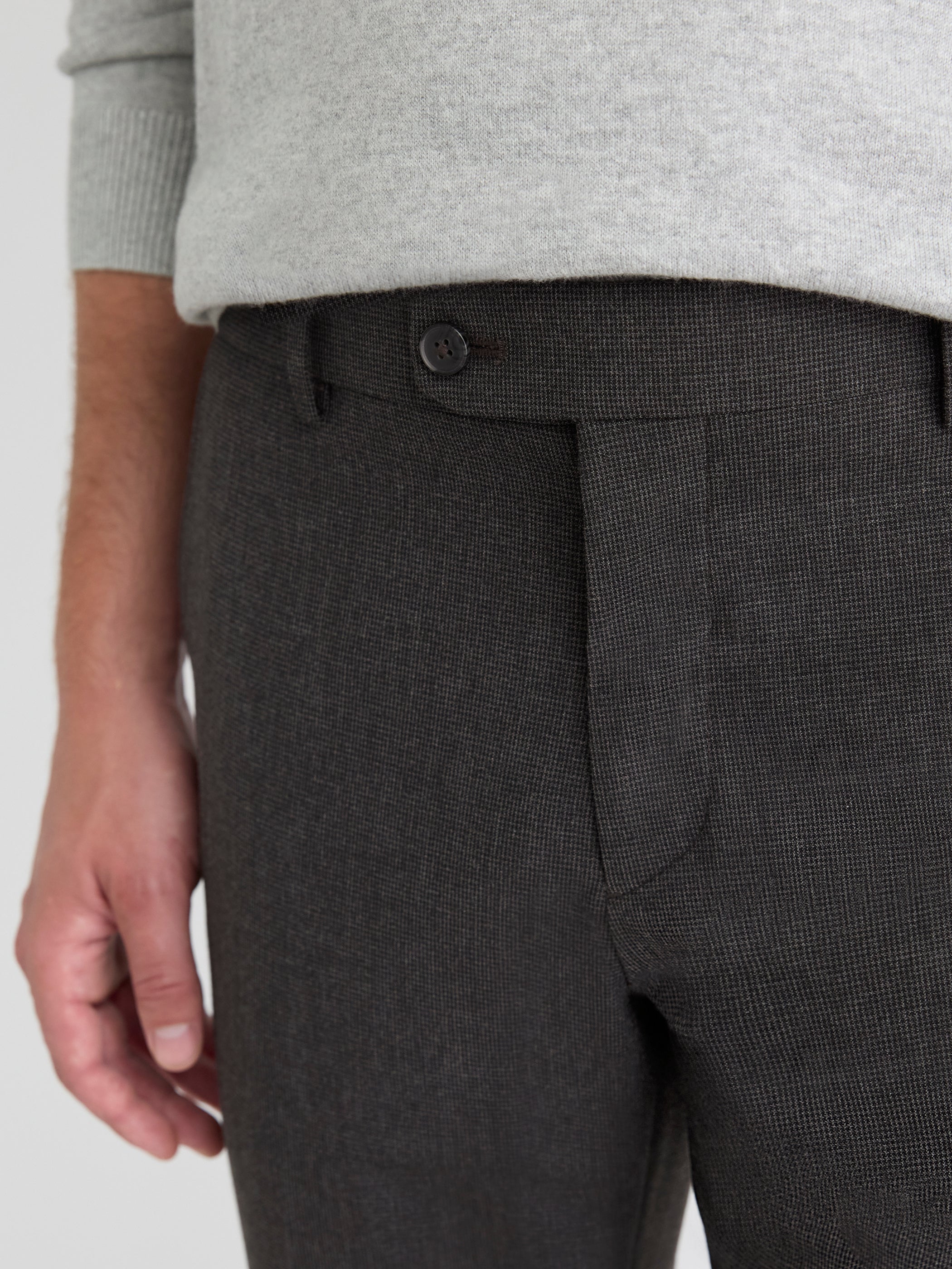 Slim Fit Houndstooth City Pant rw&co On Sale