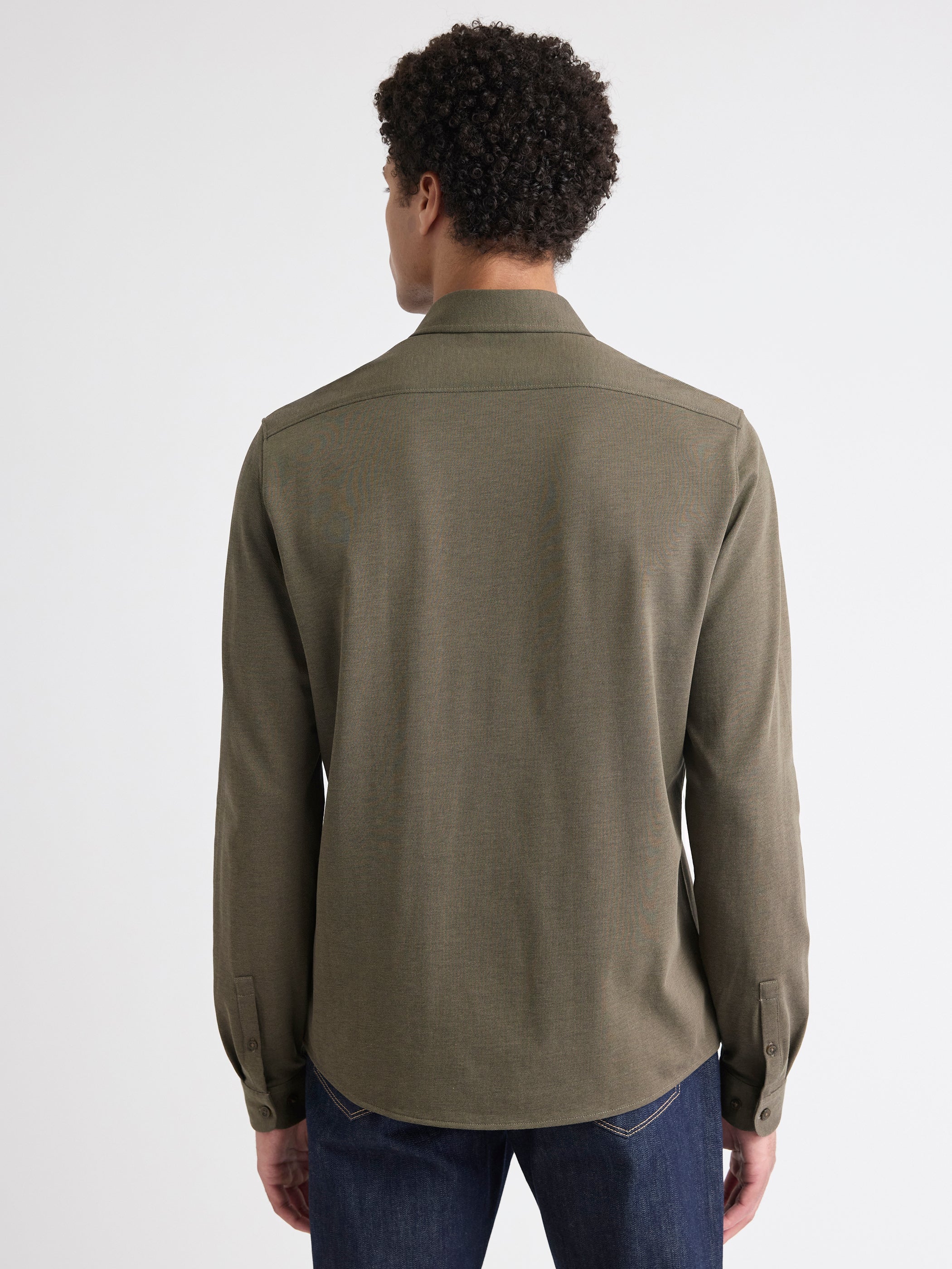 Long-Sleeve Piqué-Knit Shirt rw&co On Sale