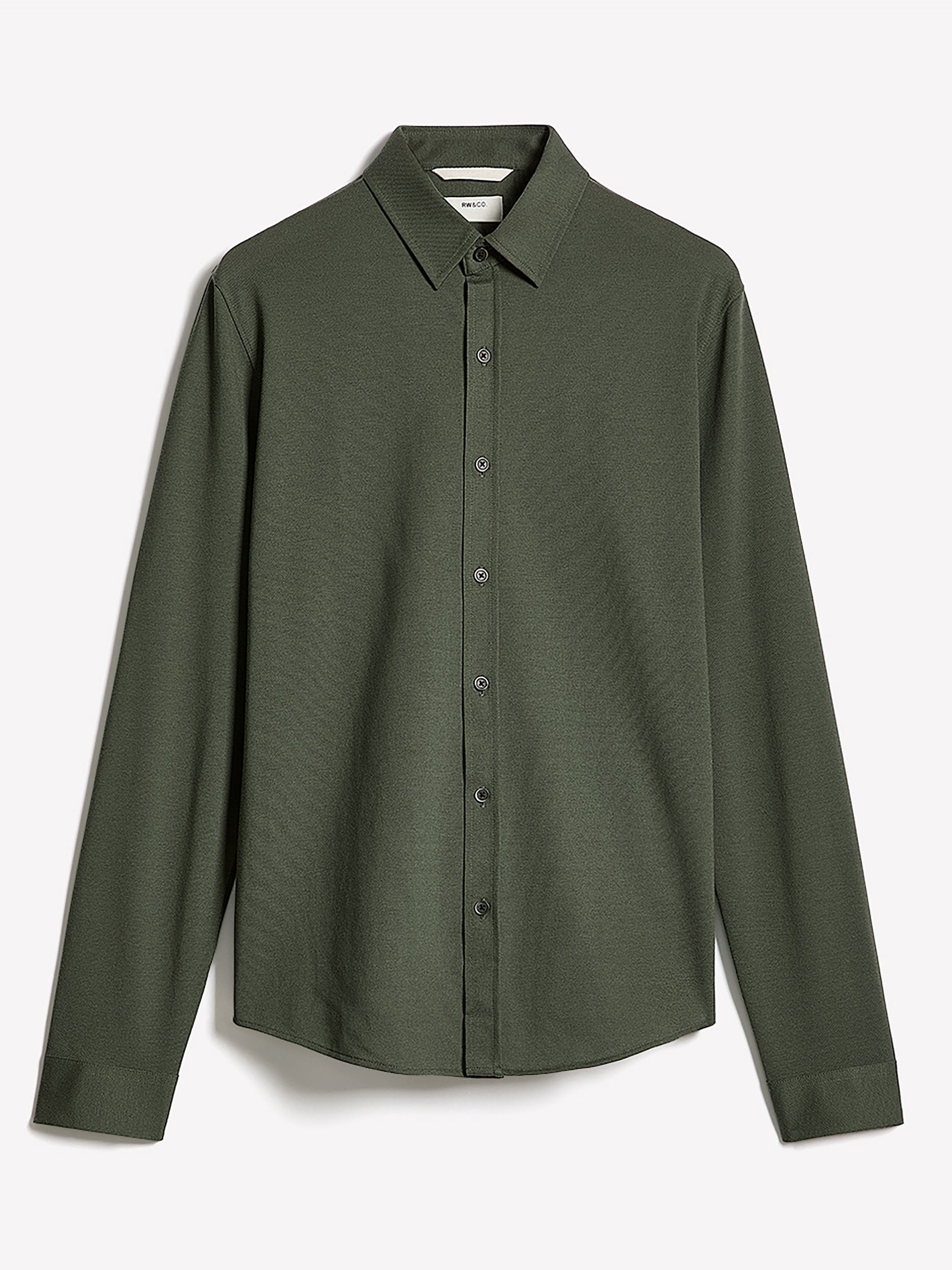 Long-Sleeve Piqué-Knit Shirt rw&co On Sale