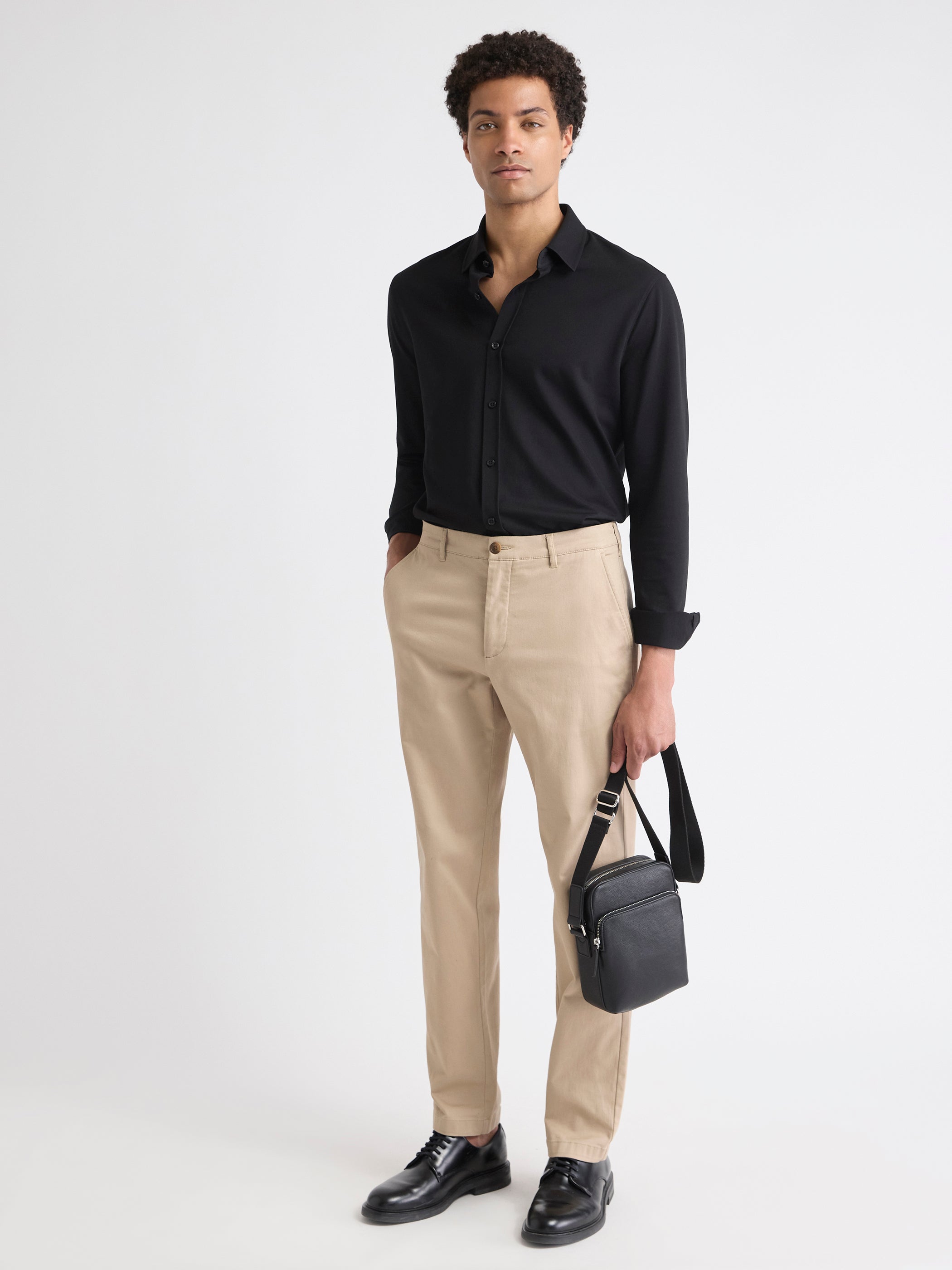 Long-Sleeve Piqué-Knit Shirt rw&co On Sale