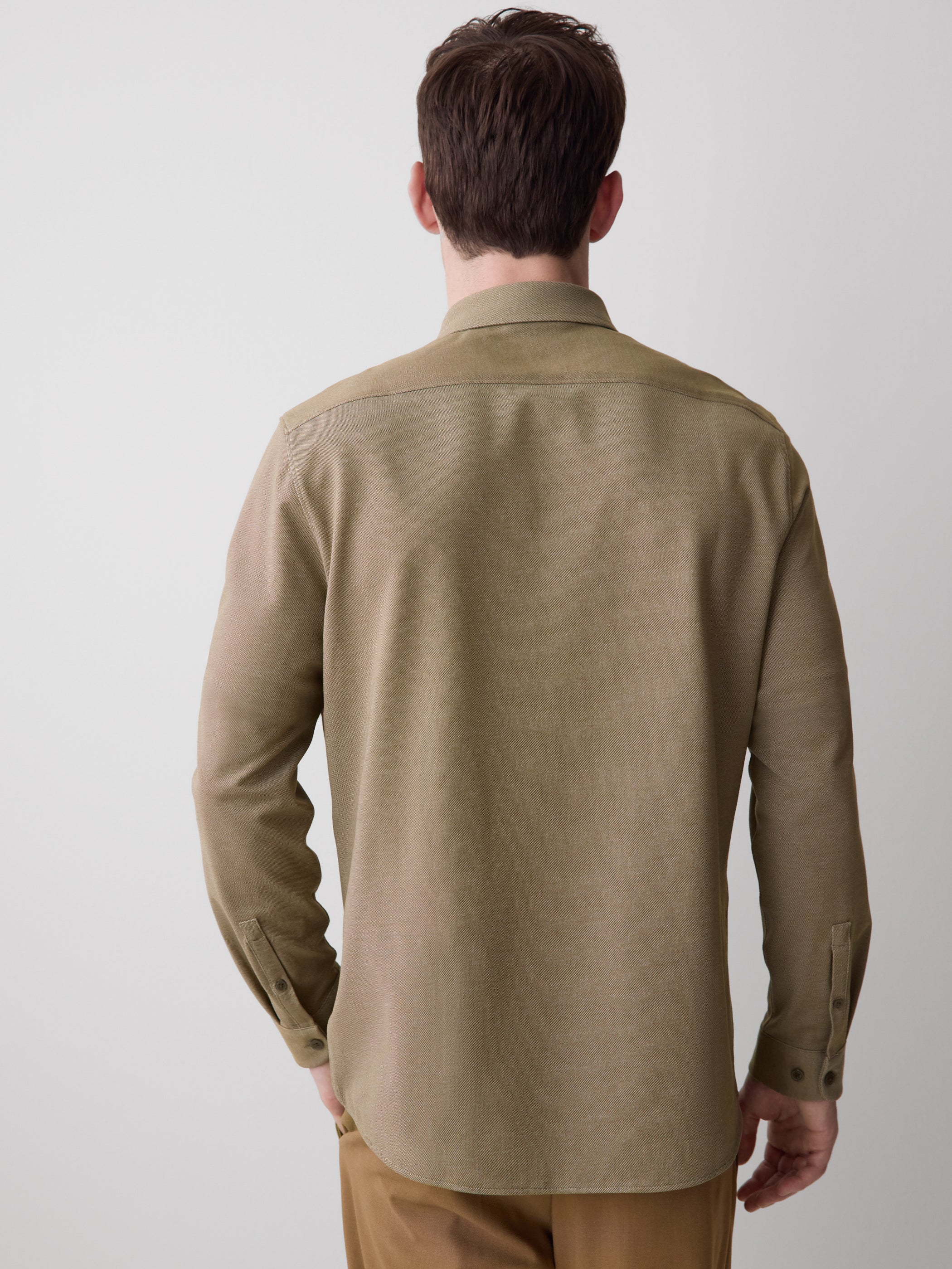 Long-Sleeve Piqué-Knit Shirt rw&co On Sale