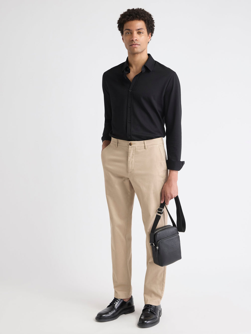 Long-Sleeve Piqué-Knit Shirt rw&co On Sale