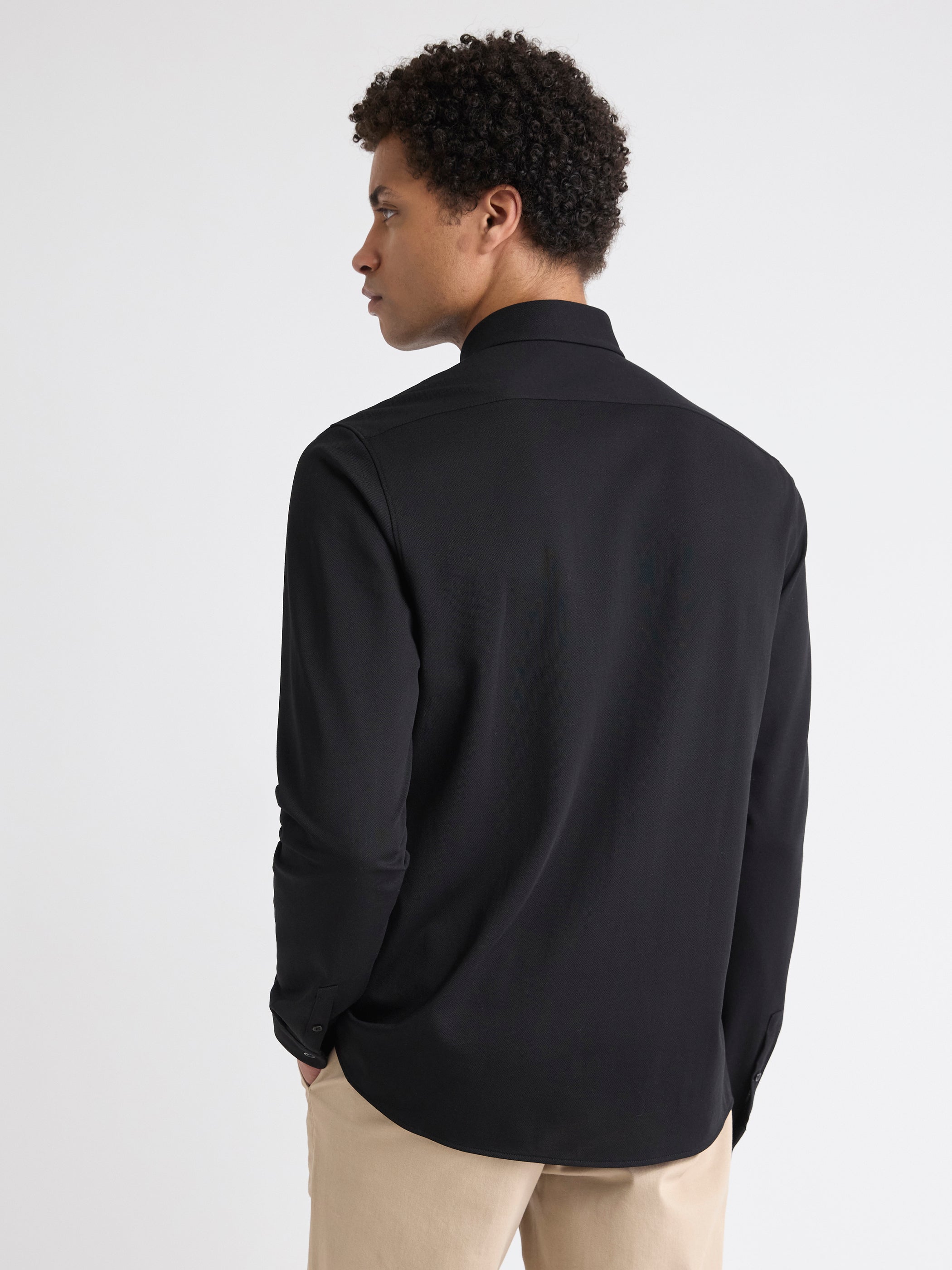 Long-Sleeve Piqué-Knit Shirt rw&co On Sale