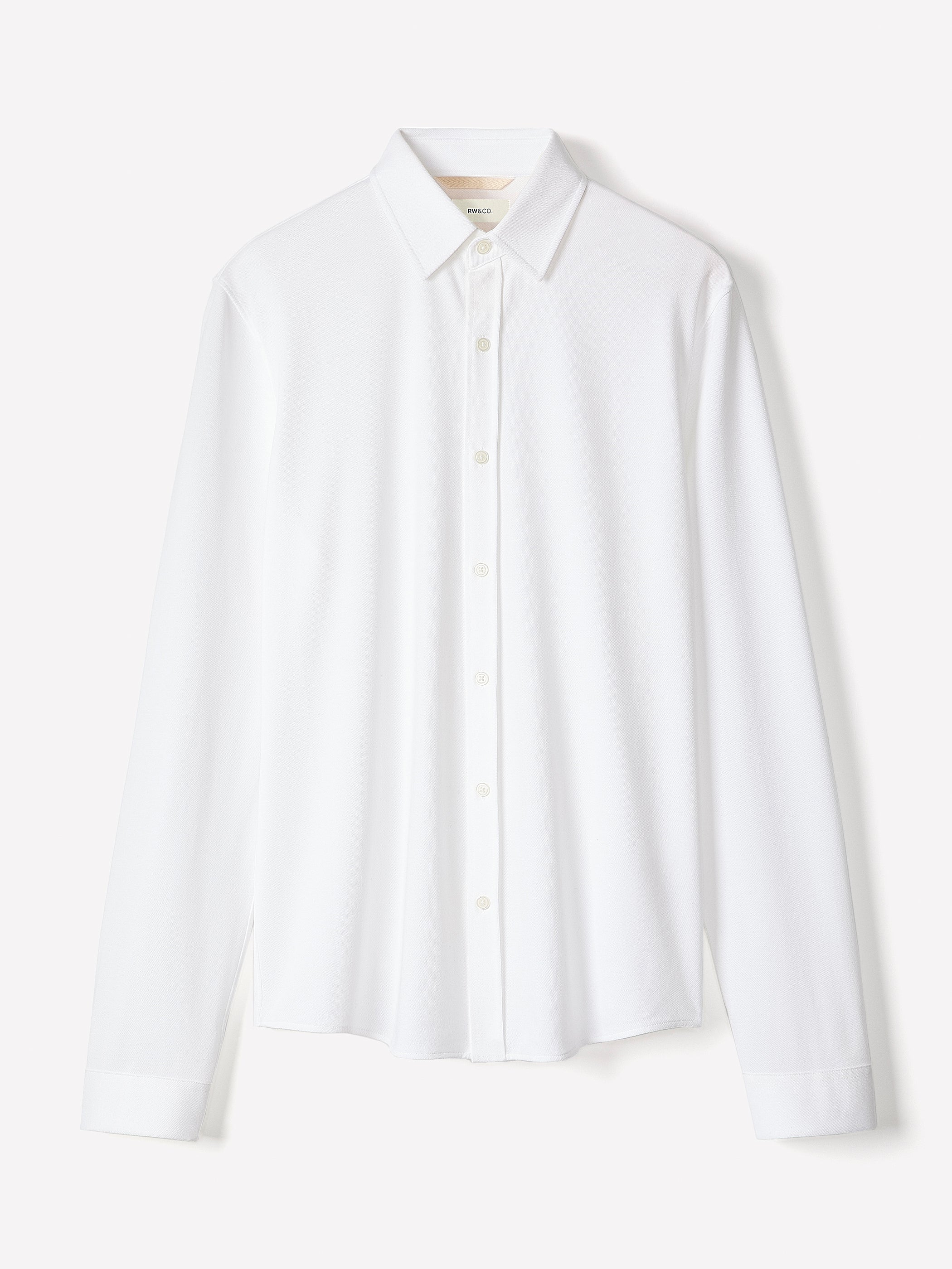 Long-Sleeve Piqué-Knit Shirt rw&co On Sale