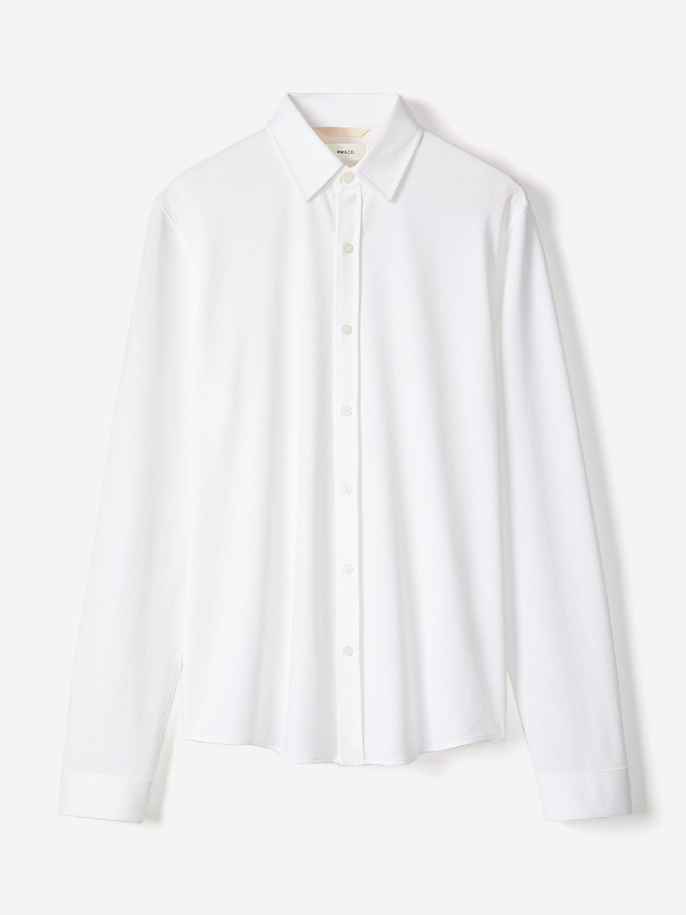 Long-Sleeve Piqué-Knit Shirt rw&co On Sale