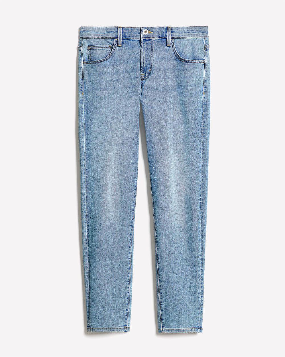 Slim-Fit Light-Wash Jeans rw&co Great Value Deal