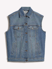 Oversized Sleeveless Denim Jacket rw&co Limited Time Discount