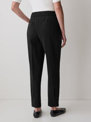 Black Mid-Rise Tapered-Leg Flowy Jogger Pant rw&co Exclusive Sale Price