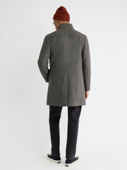 Classic Mock-Neck Heathered-Wool Coat with Dickey rw&co Great Value Deal
