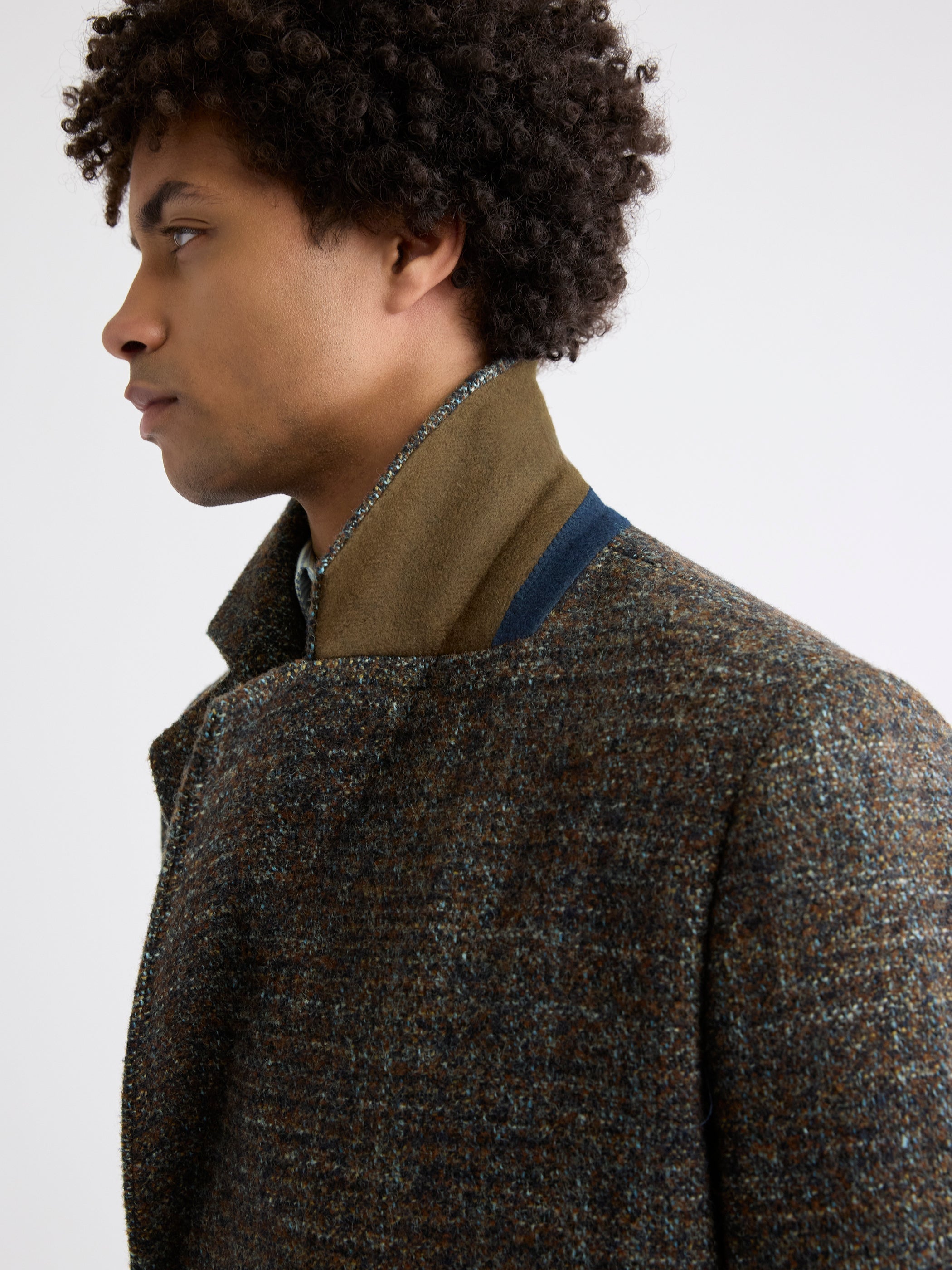 Classic Double-Breasted Bouclé Coat rw&co Special Promo Price