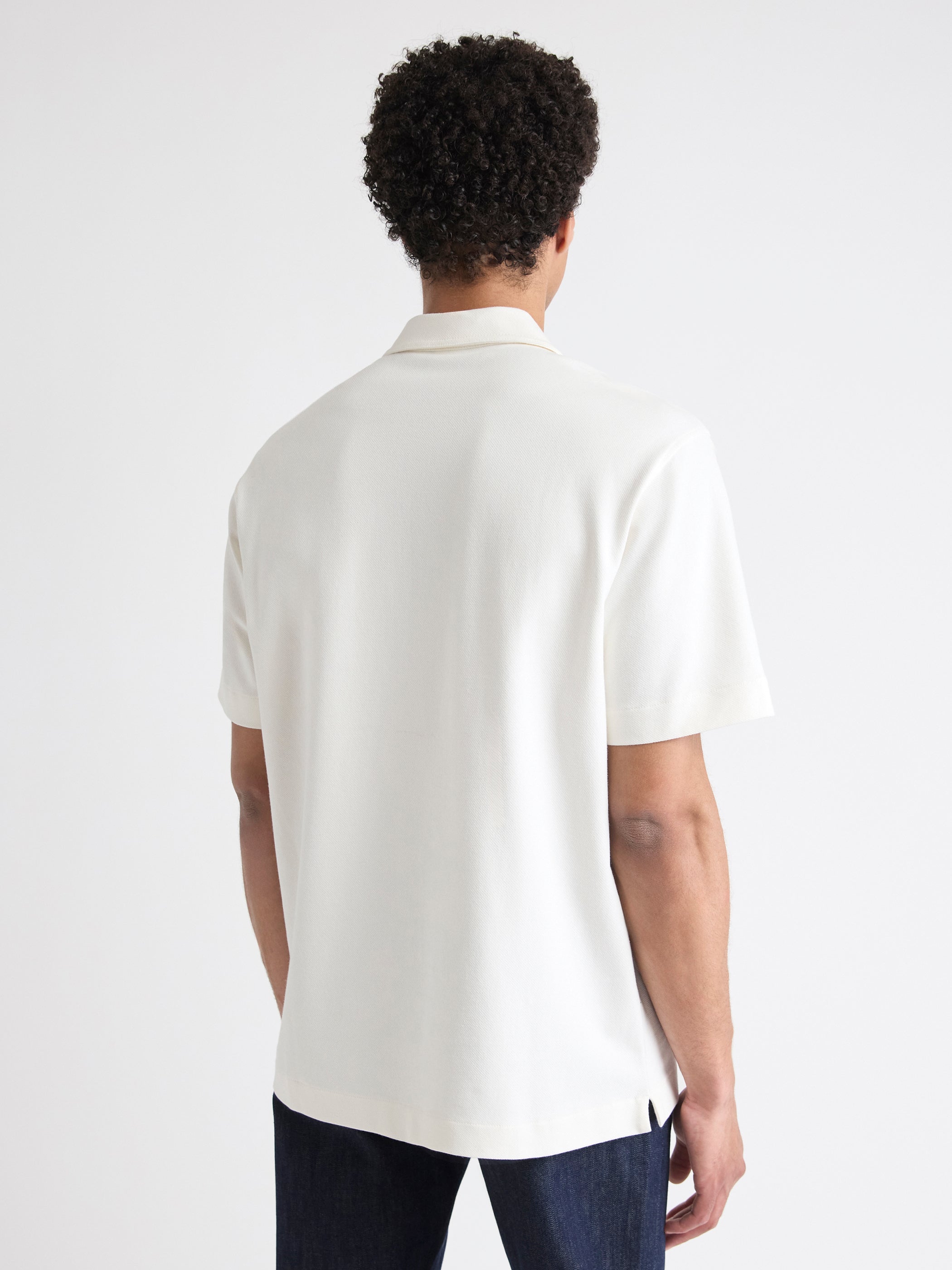 Oversized Short-Sleeve Quarter-Zip Polo rw&co Special Offer