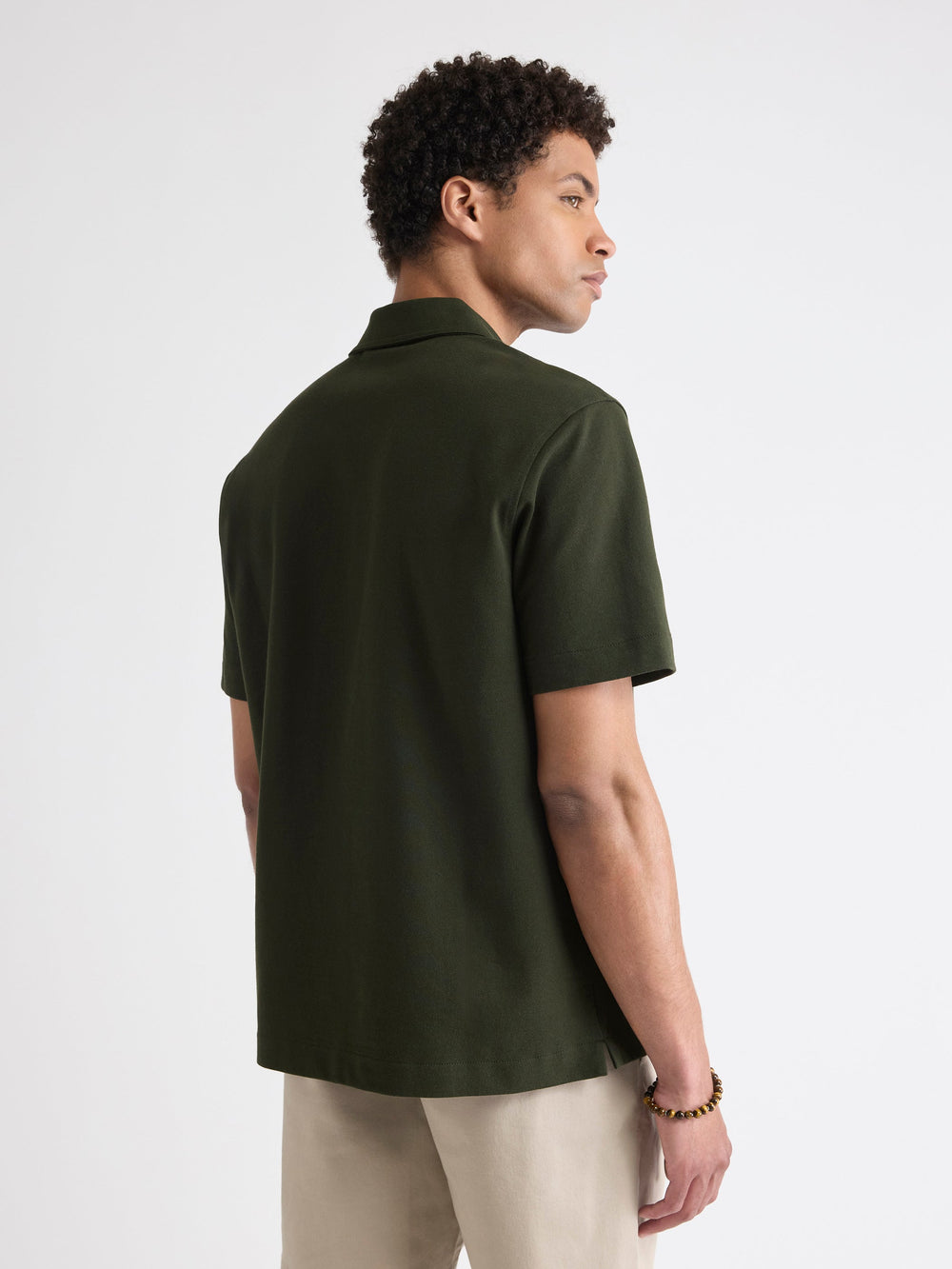 Oversized Short-Sleeve Quarter-Zip Polo rw&co Special Offer