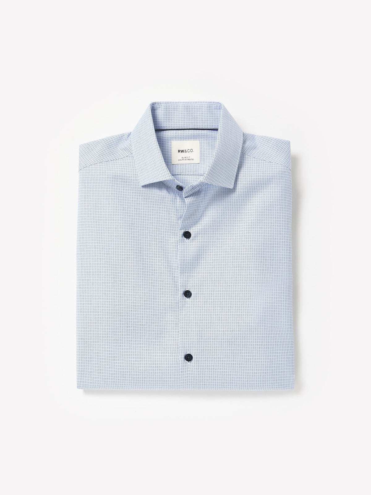 Light Blue Slim Fit Dobby Dress Shirt rw&co Great Value Deal