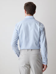 Light Blue Slim Fit Dobby Dress Shirt rw&co Great Value Deal