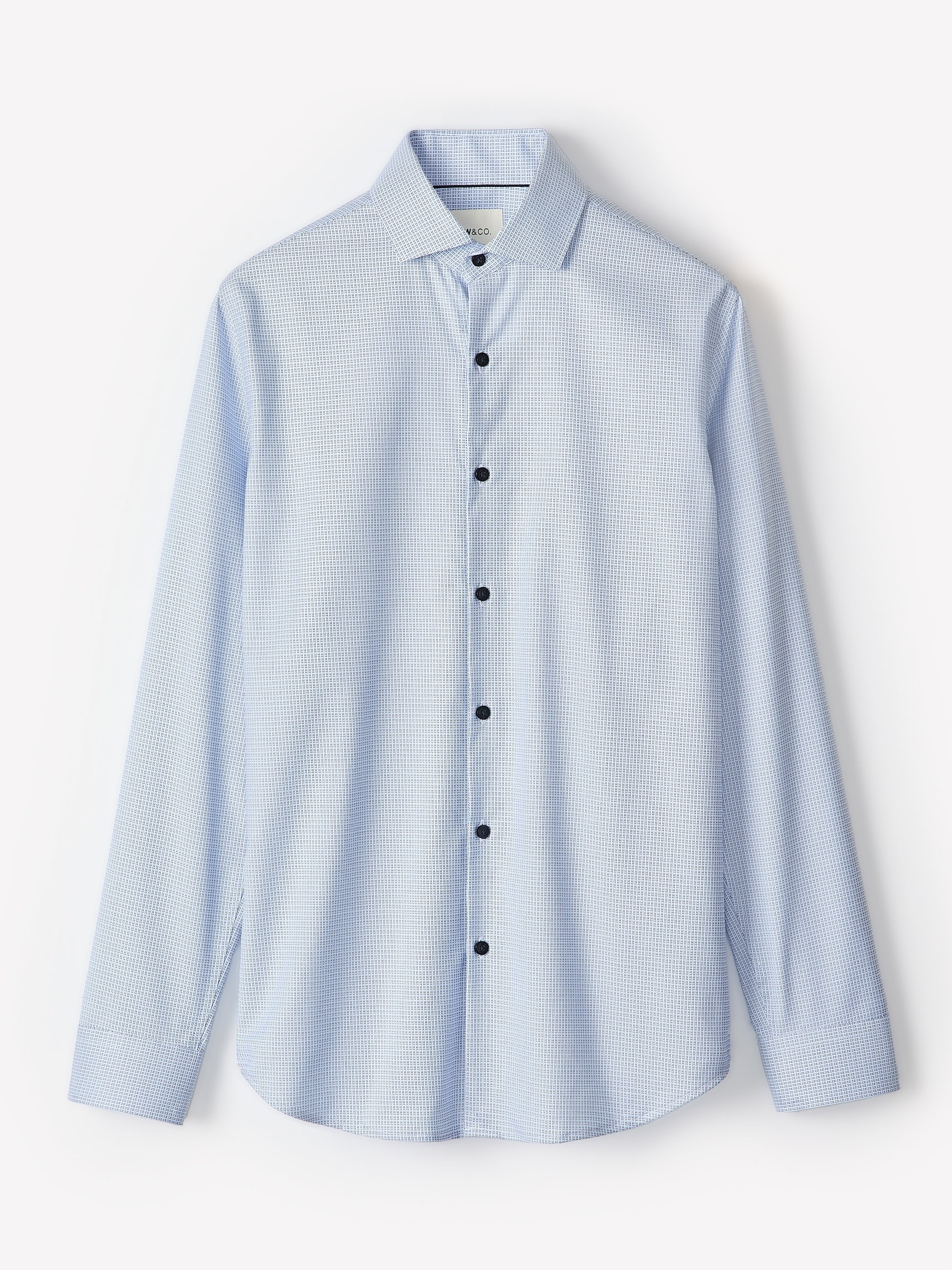 Light Blue Slim Fit Dobby Dress Shirt rw&co Great Value Deal