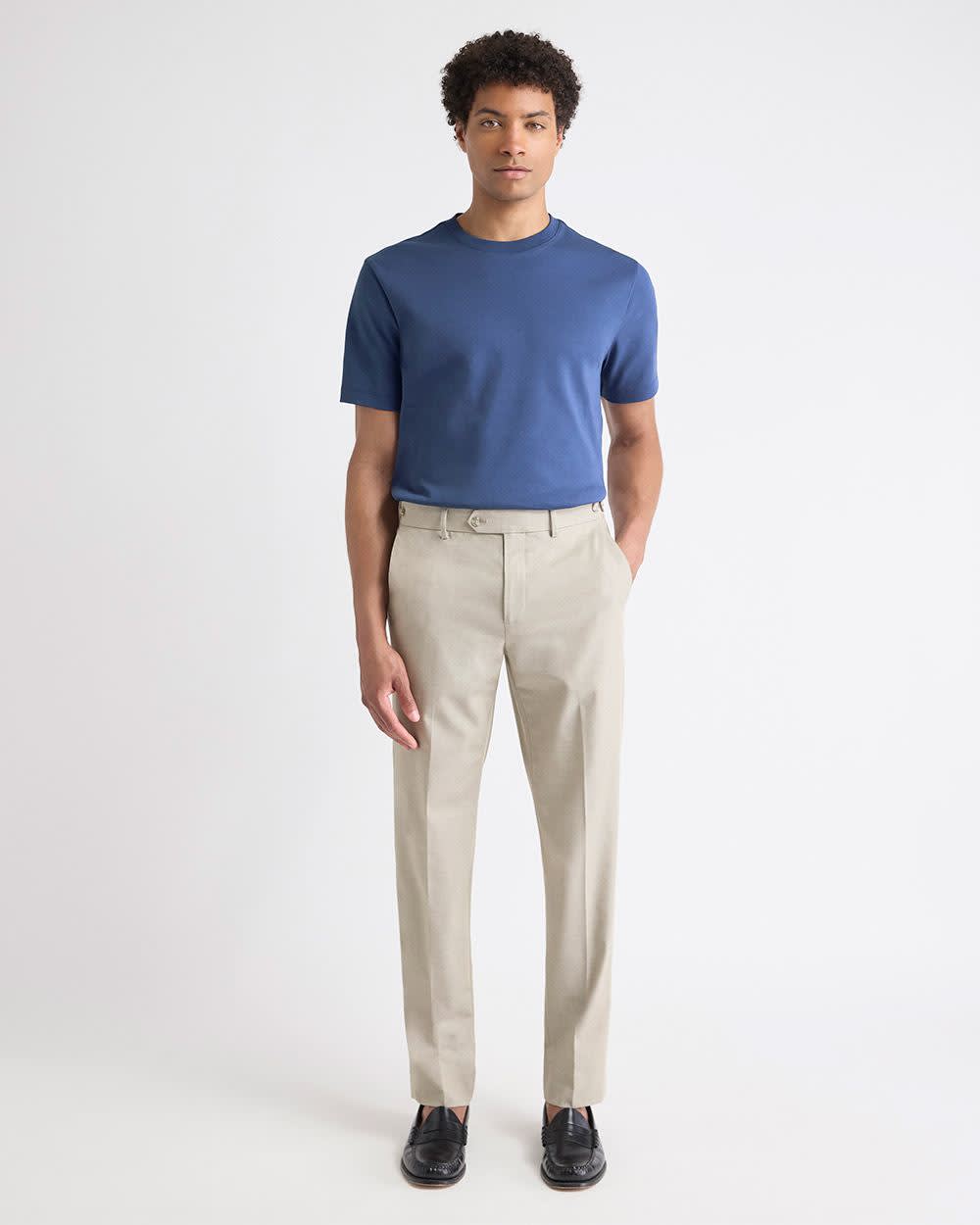 Beige Slim-Fit Wool-Blend Essential Pant rw&co Exclusive Sale Price