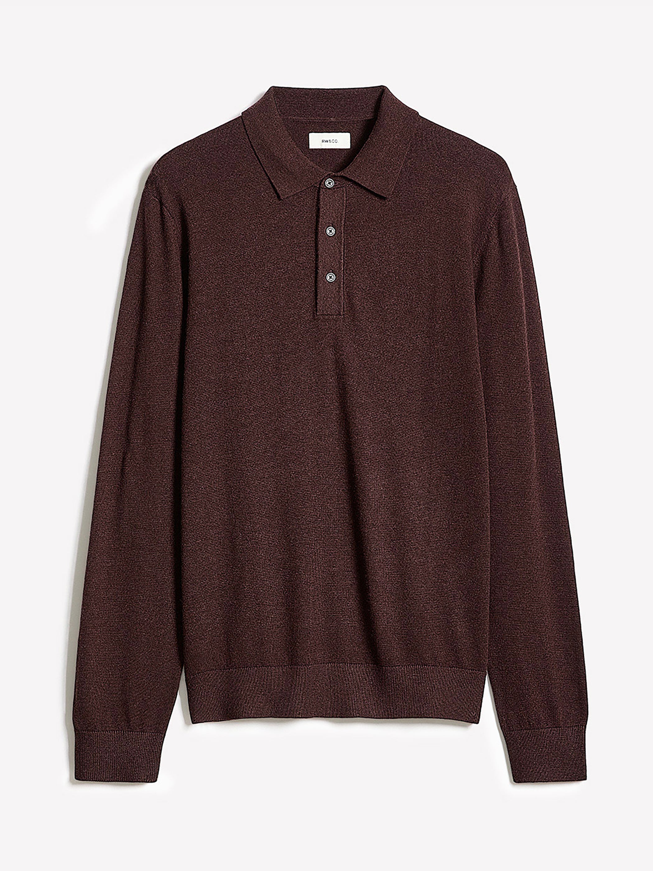 Long-Sleeve Polo Sweater rw&co Special Promo Price