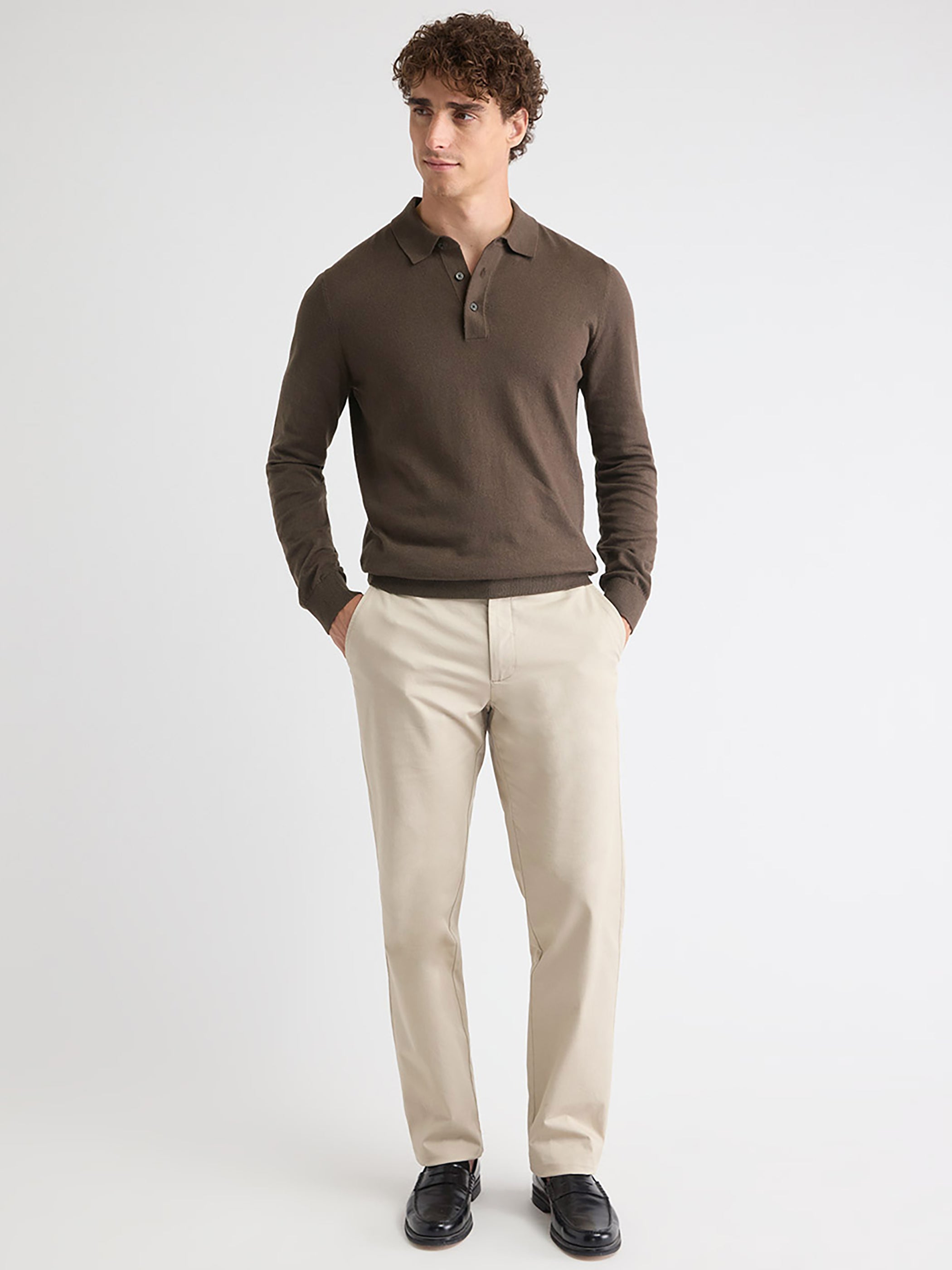 Long-Sleeve Polo Sweater rw&co Special Promo Price