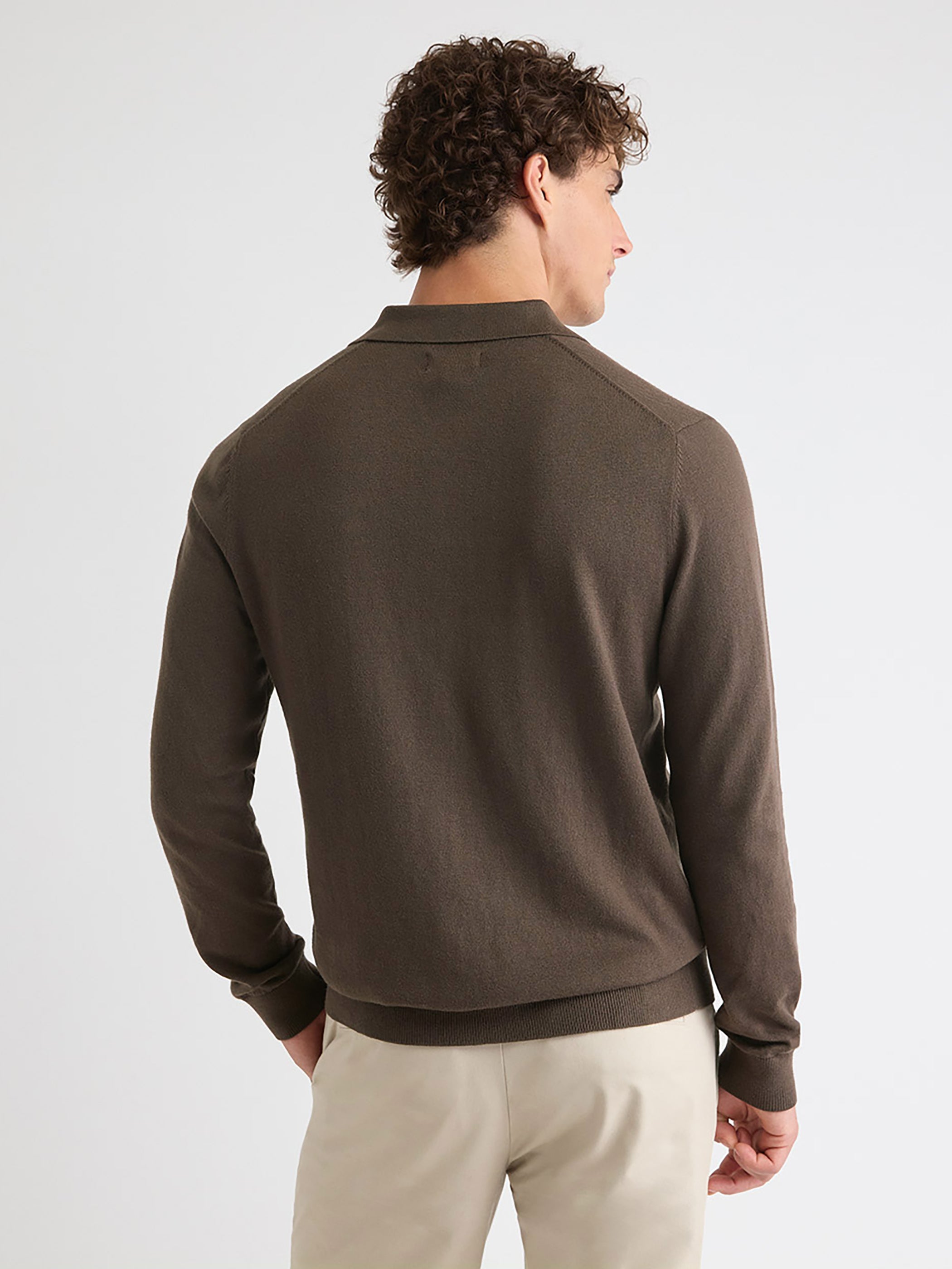 Long-Sleeve Polo Sweater rw&co Special Promo Price
