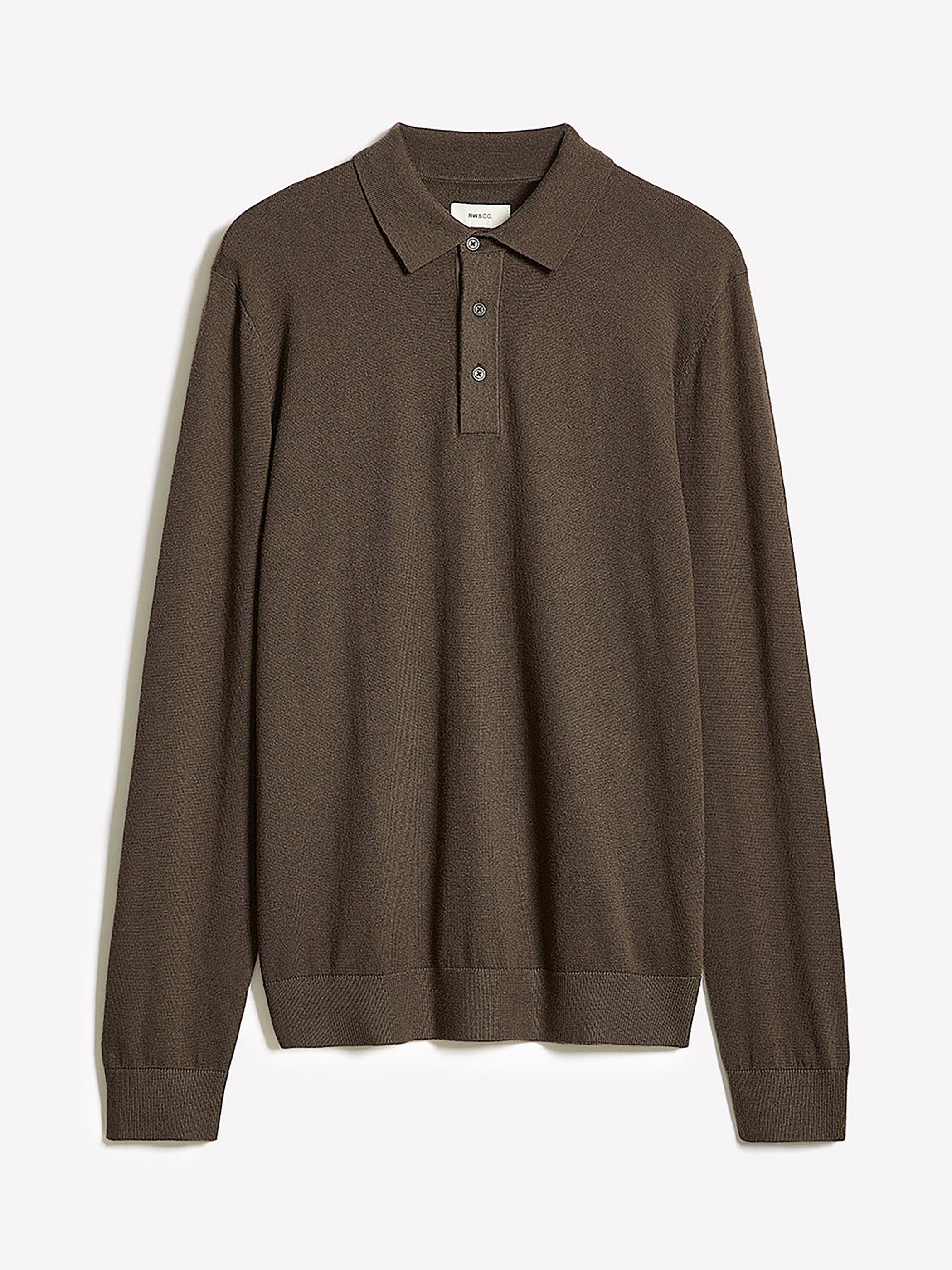 Long-Sleeve Polo Sweater rw&co Special Promo Price