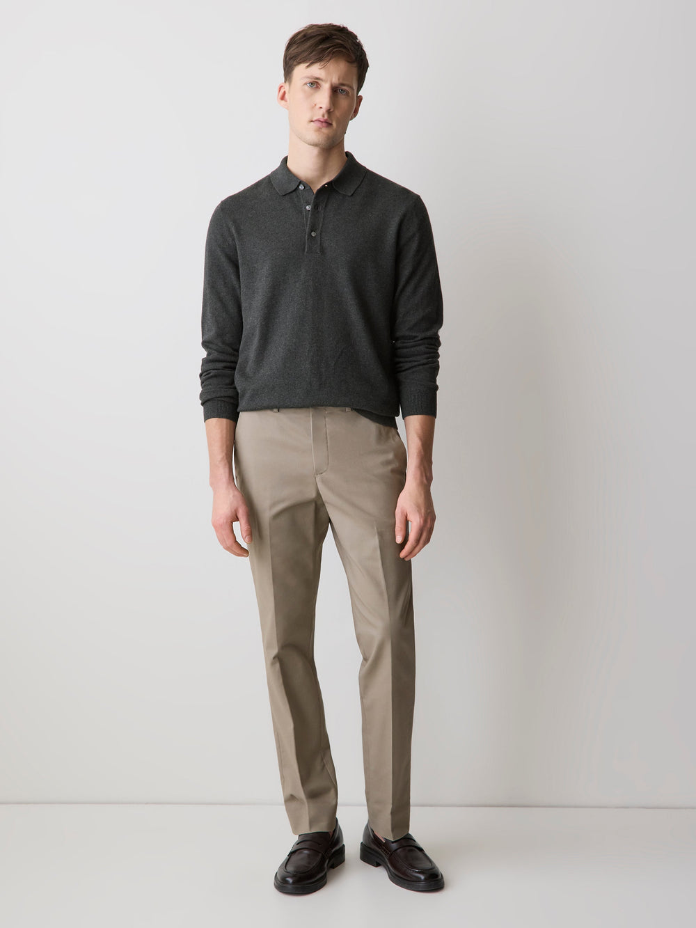 Long-Sleeve Polo Sweater rw&co Special Promo Price