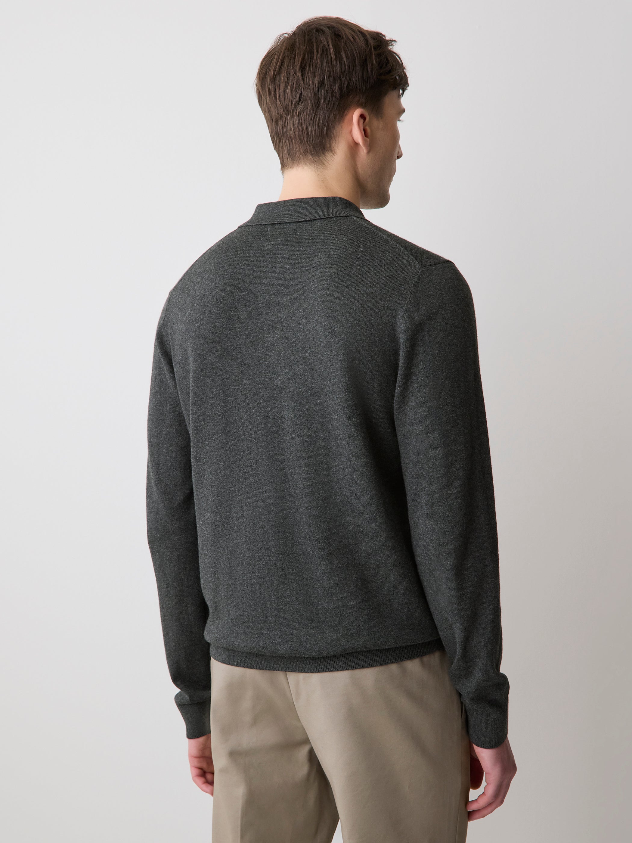 Long-Sleeve Polo Sweater rw&co Special Promo Price